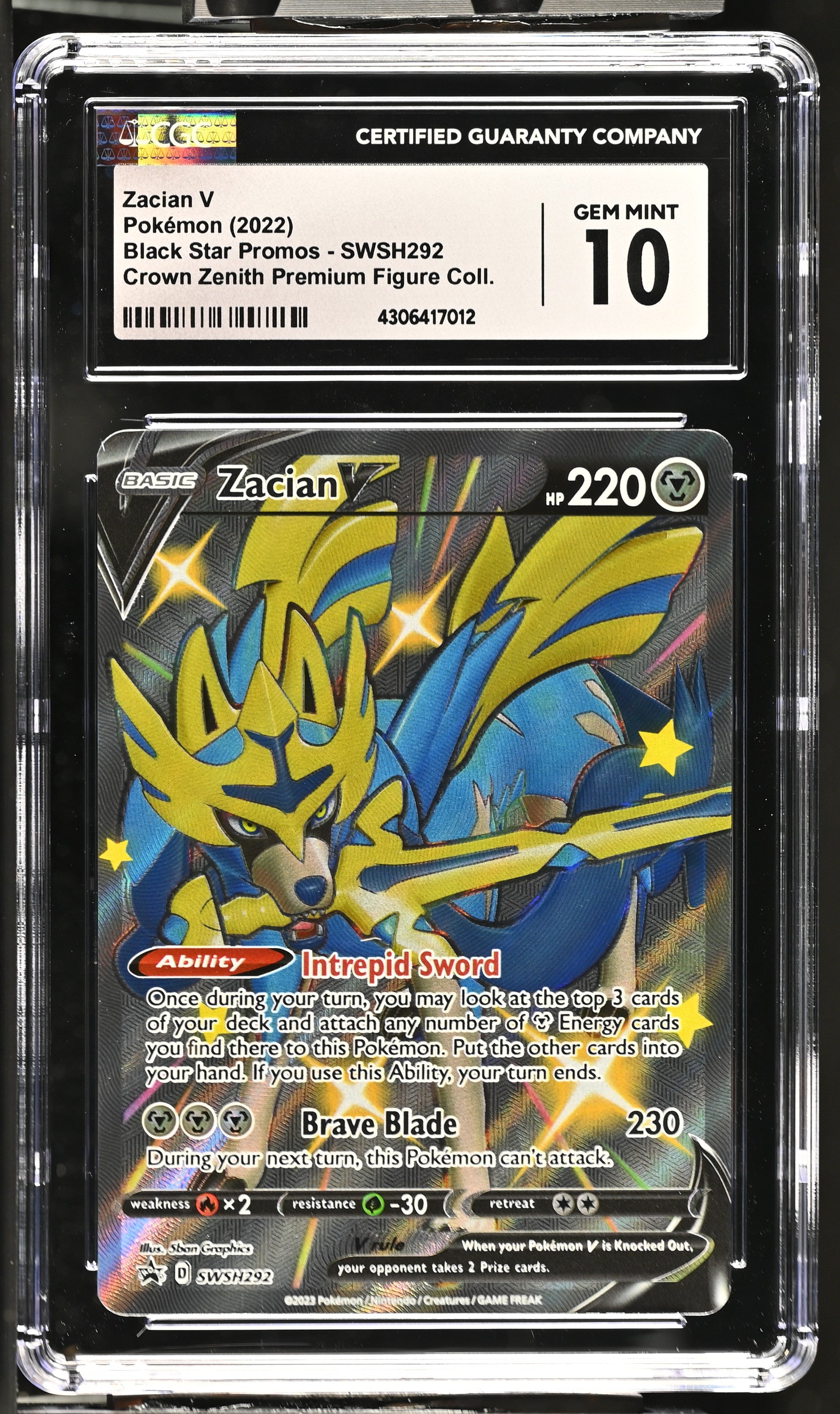 CGC GEM 10 Zacian V Full Art Shiny Promo (Graded Card) – Phurion