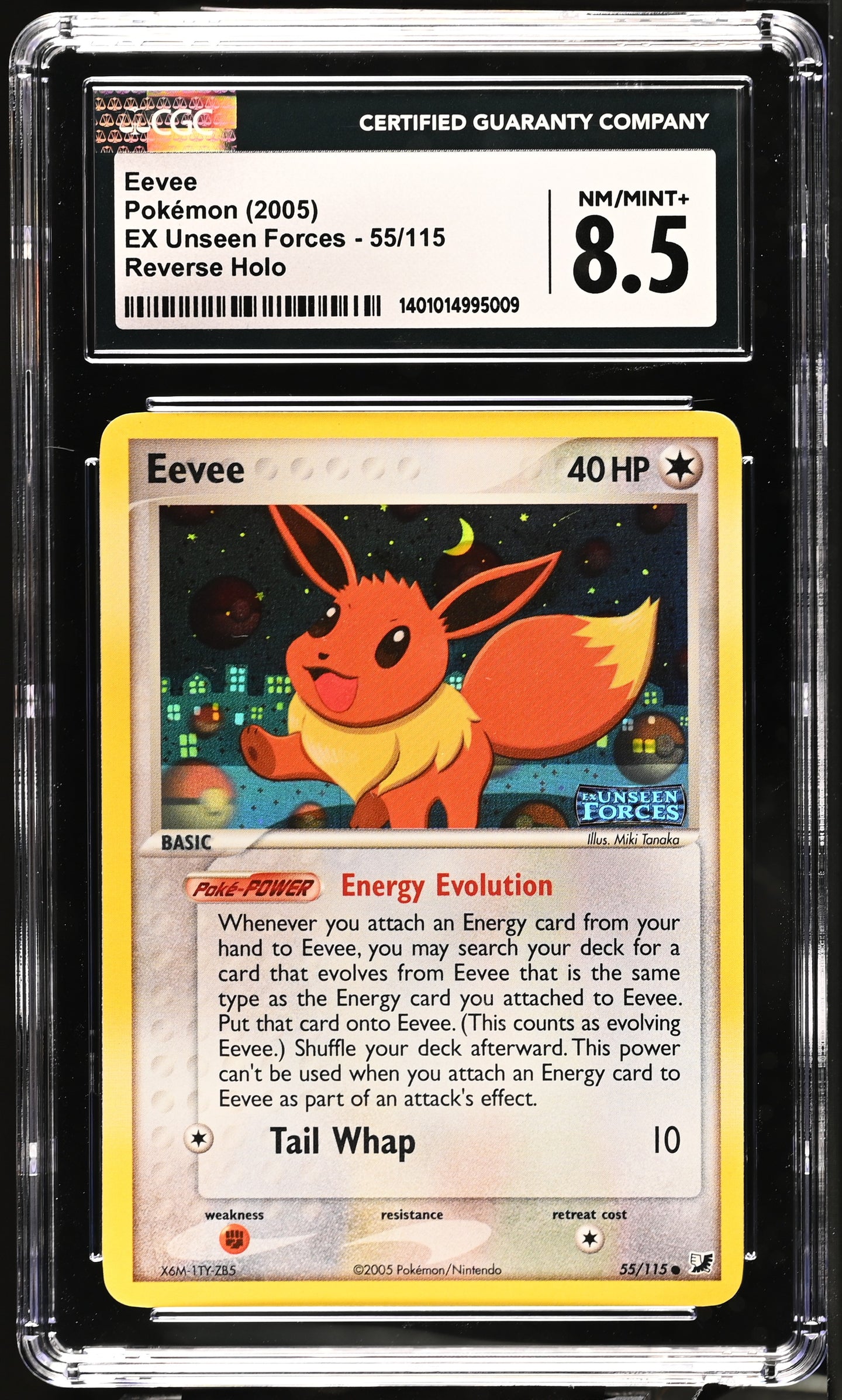 CGC 8.5 Eevee Hidden Poke Balls Reverse Holo (Graded Card)