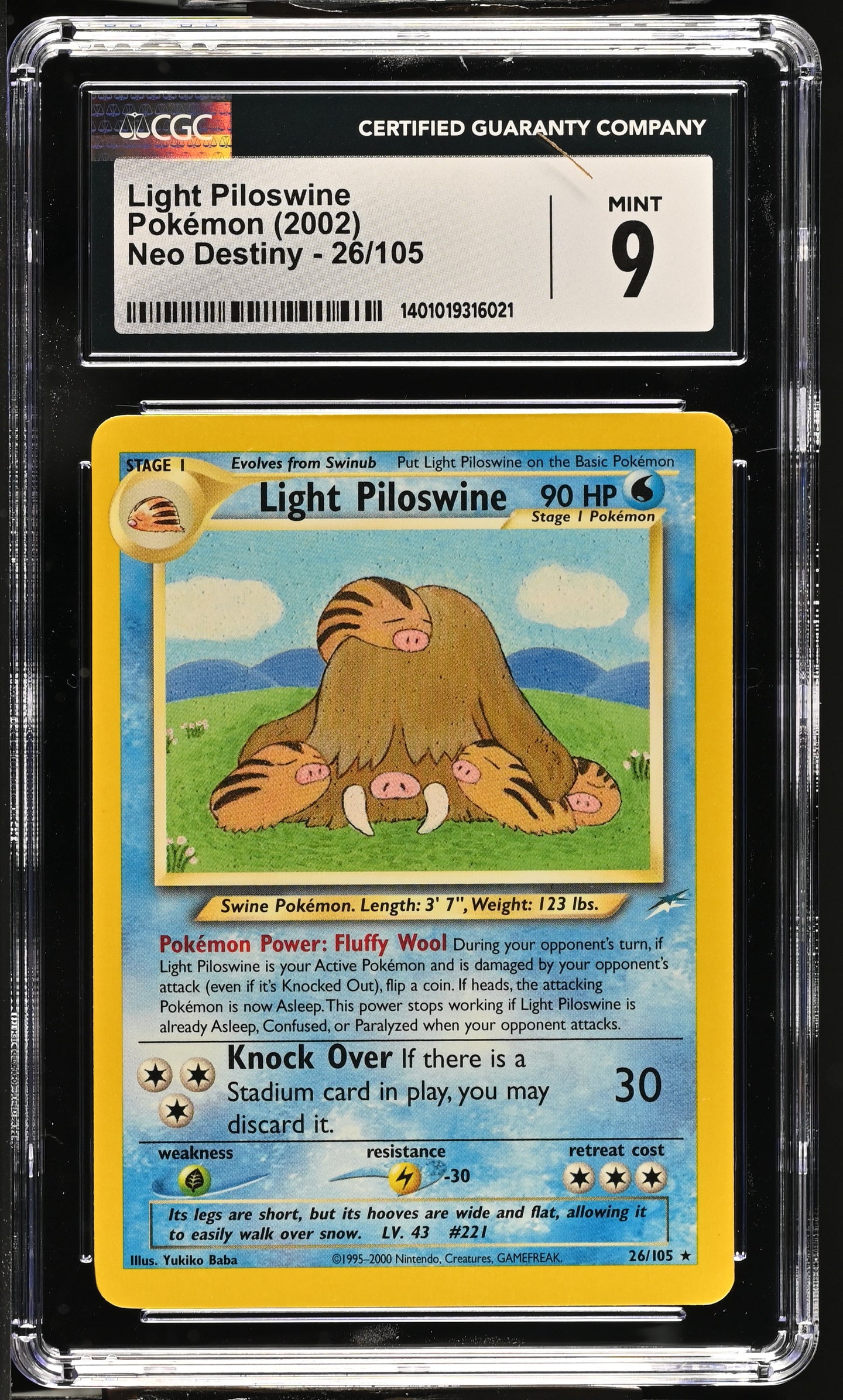 CGC 9 Light Piloswine (Graded Card)