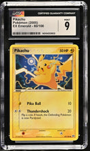 Load image into Gallery viewer, CGC 9 Pikachu EX Emerald Common (Graded Card)
