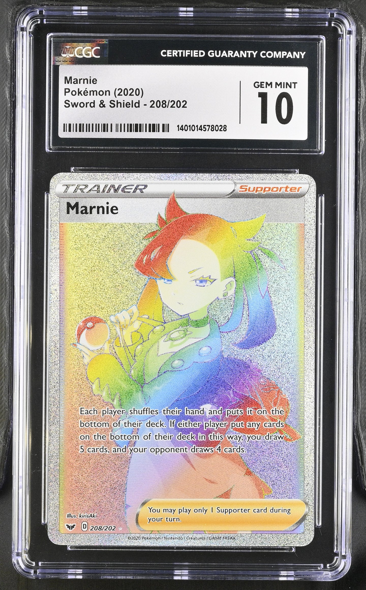 CGC GEM 10 Marnie Rainbow Trainer(Graded Card)