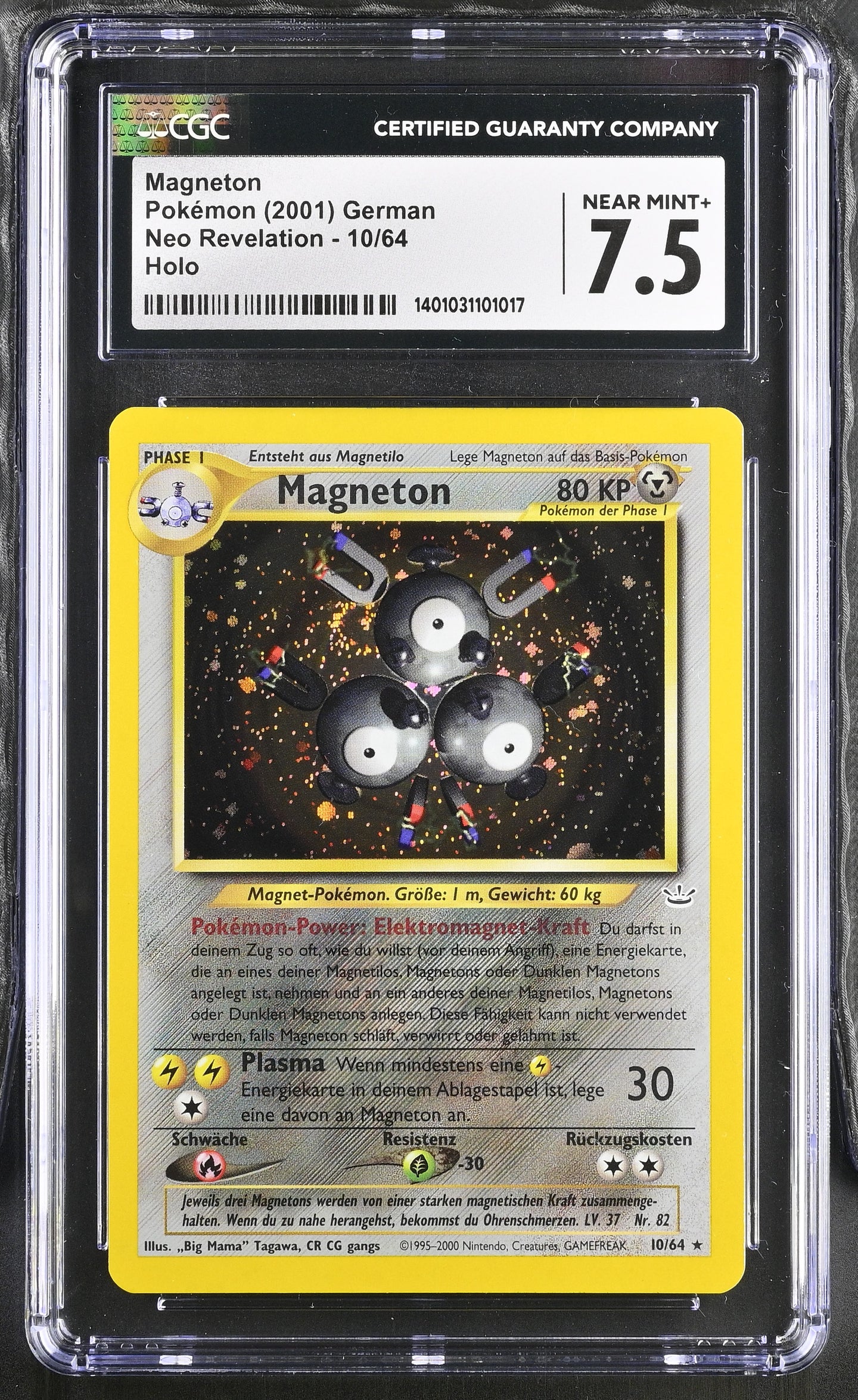 CGC 7.5 GERMAN Magneton Holo (Graded Card) Phurion CGC 7.5 GERMAN Magneton Holo (Graded Card) Phurion