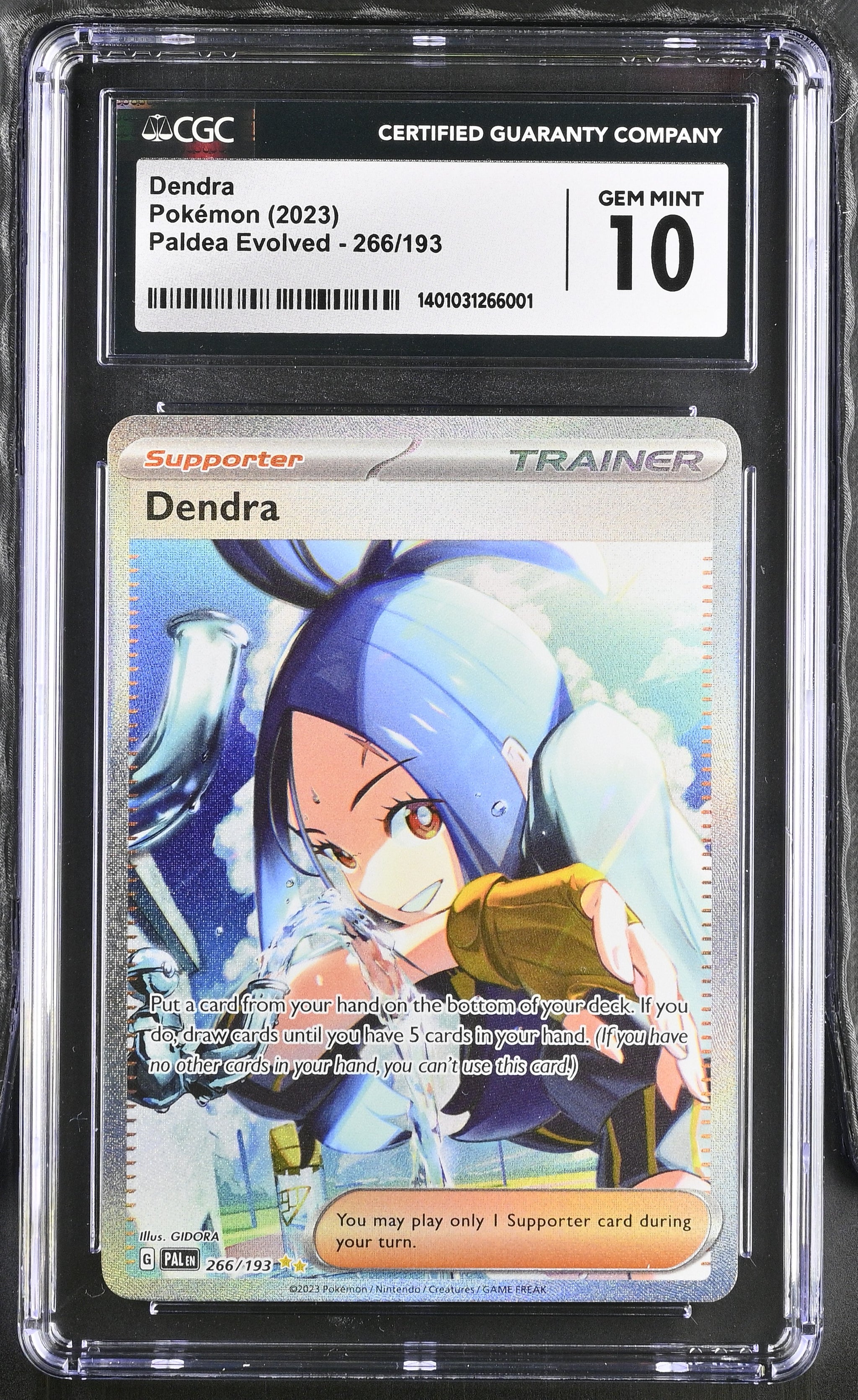 CGC GEM 10 Dendra Special Illustration Rare Trainer (Graded Card)  Phurion