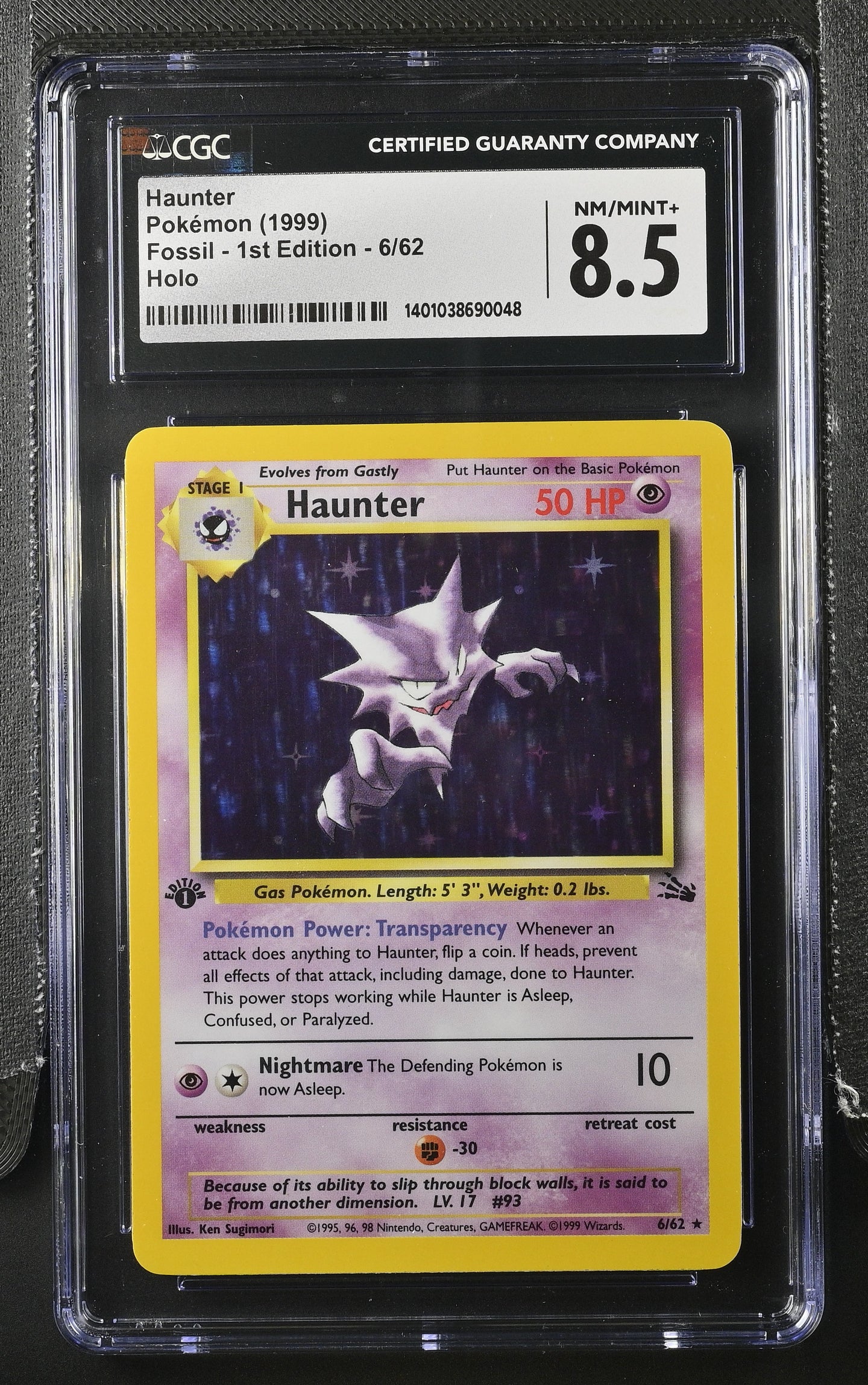 CGC 8.5 Haunter 1st Edition Holo (Graded Card)