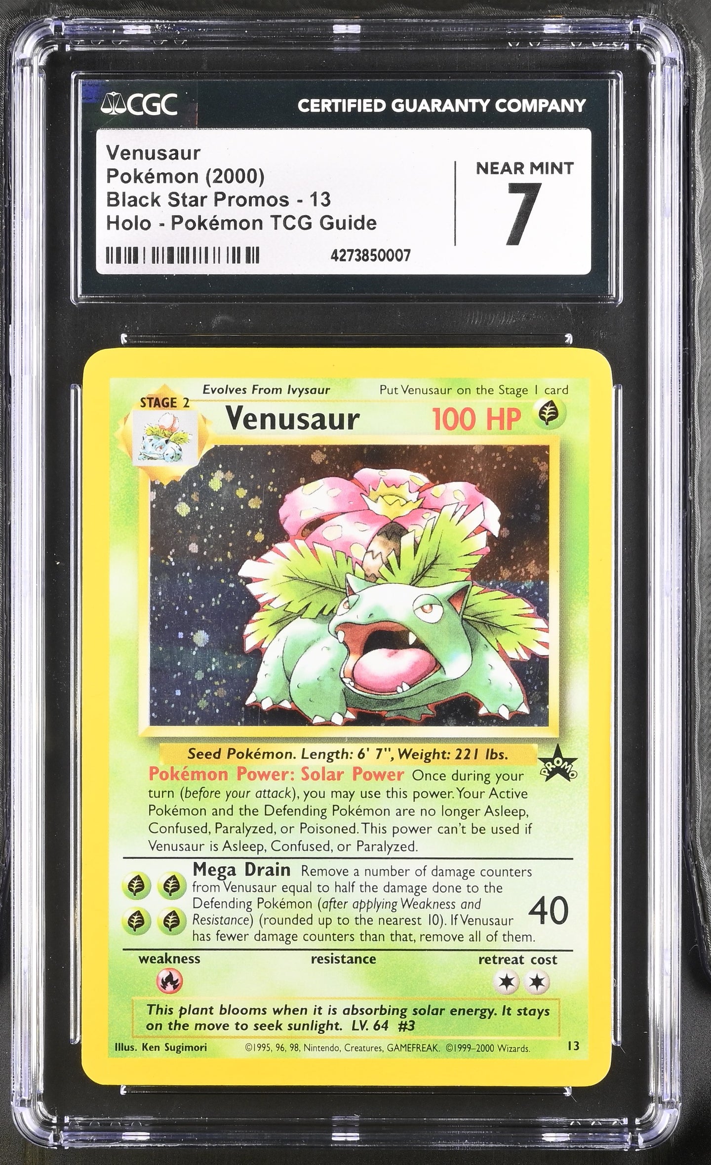 CGC 7 Venusaur Black Star Promo Holo (Graded Card)