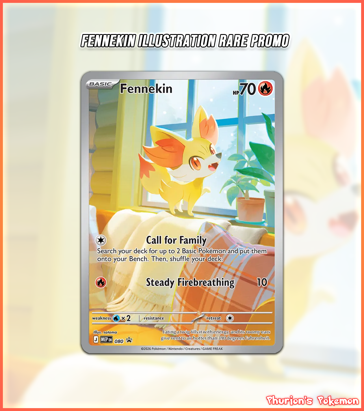 fennekin pokemon card Fennekin Illustration Rare ETB Promo (Singles) (Promos) – Phurion