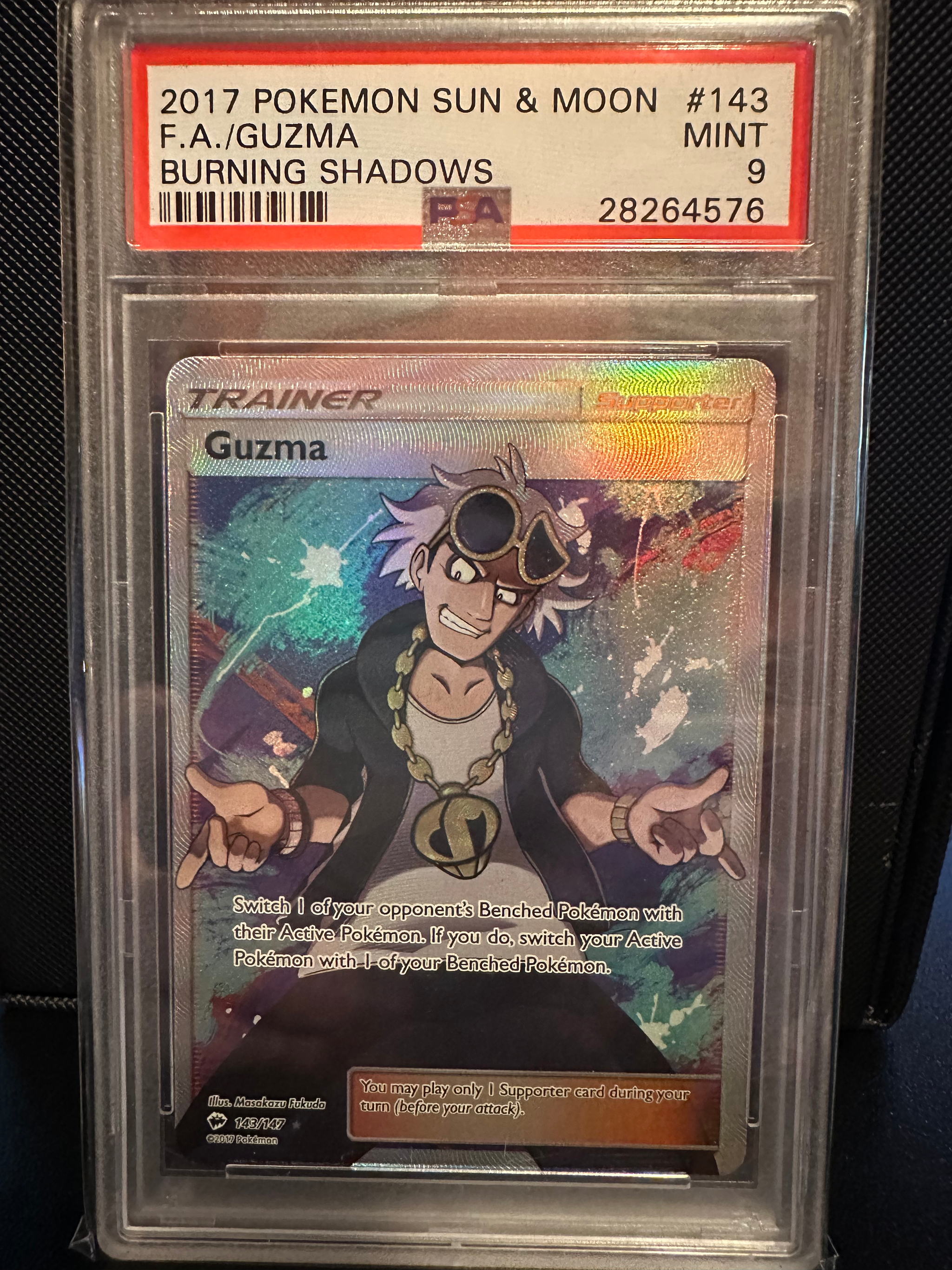 PSA 9 Guzma Full Art Trainer (Graded Card) Phurion PSA 9 Guzma Full Art Trainer (Graded Card) Phurion