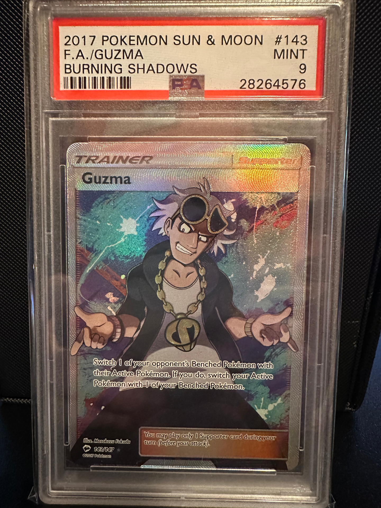 pokemon guzma card PSA 9 Guzma Full Art Trainer (Graded Card) – Phurion