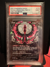 Load image into Gallery viewer, PSA 9 Galarian Moltres V Alt Art (Graded Card)
