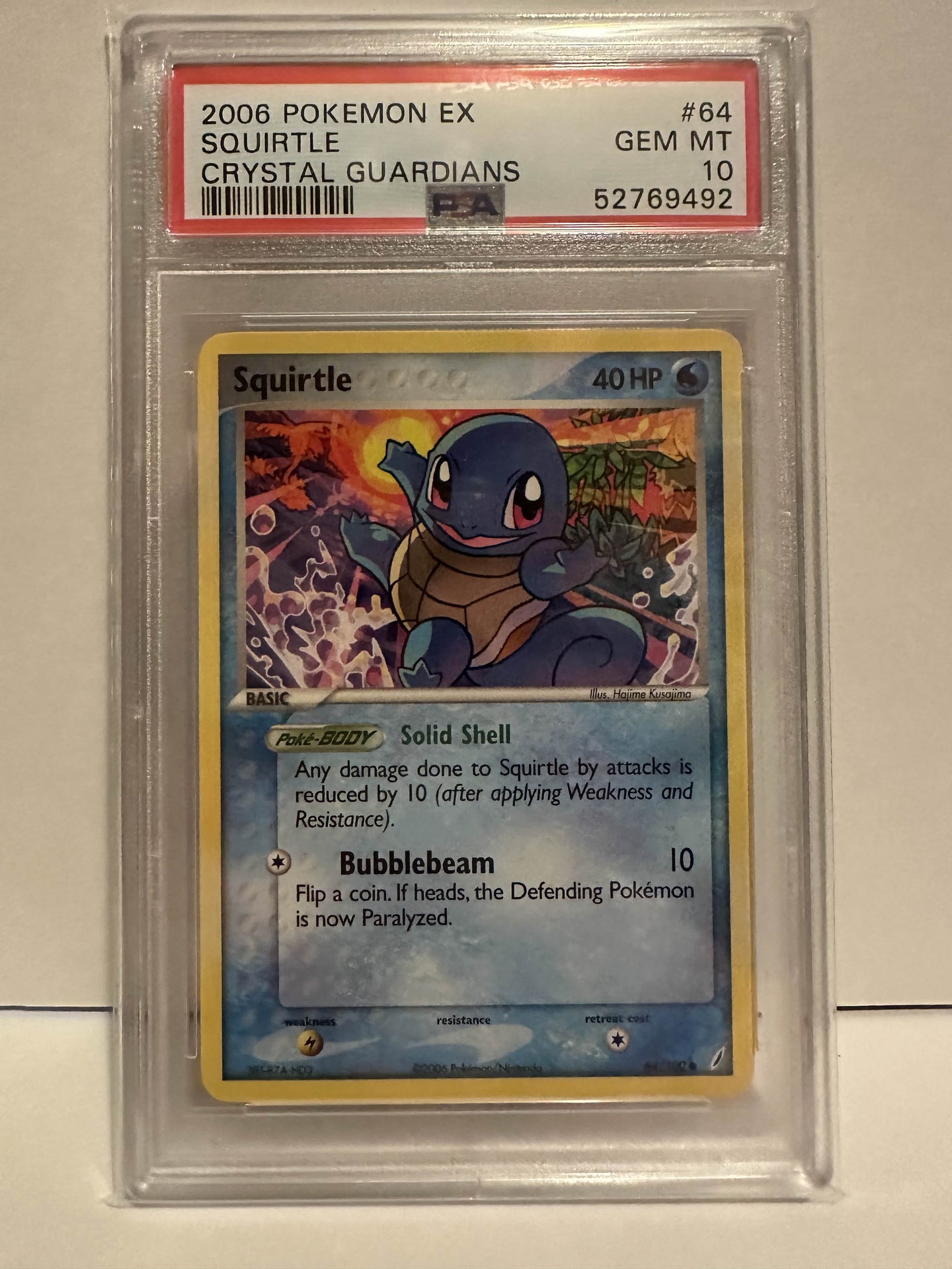 PSA 10 Squirtle Sunset Common (Graded Card)