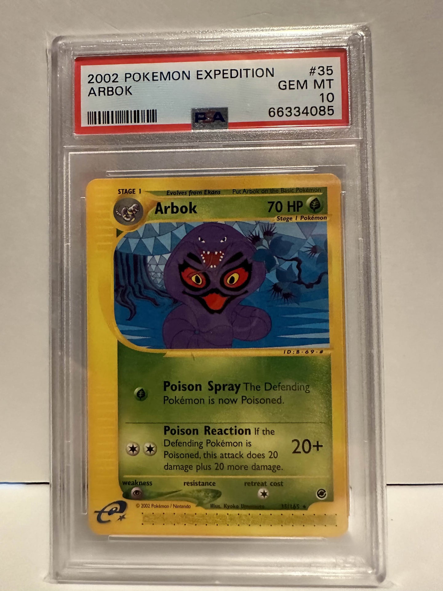 PSA 10 Arbok Non Holo Rare (Graded Card)