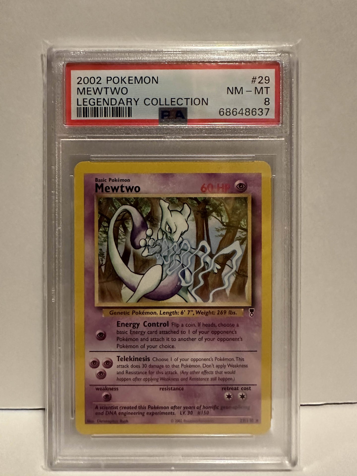 PSA 8 Mewtwo Rare (Graded Card)
