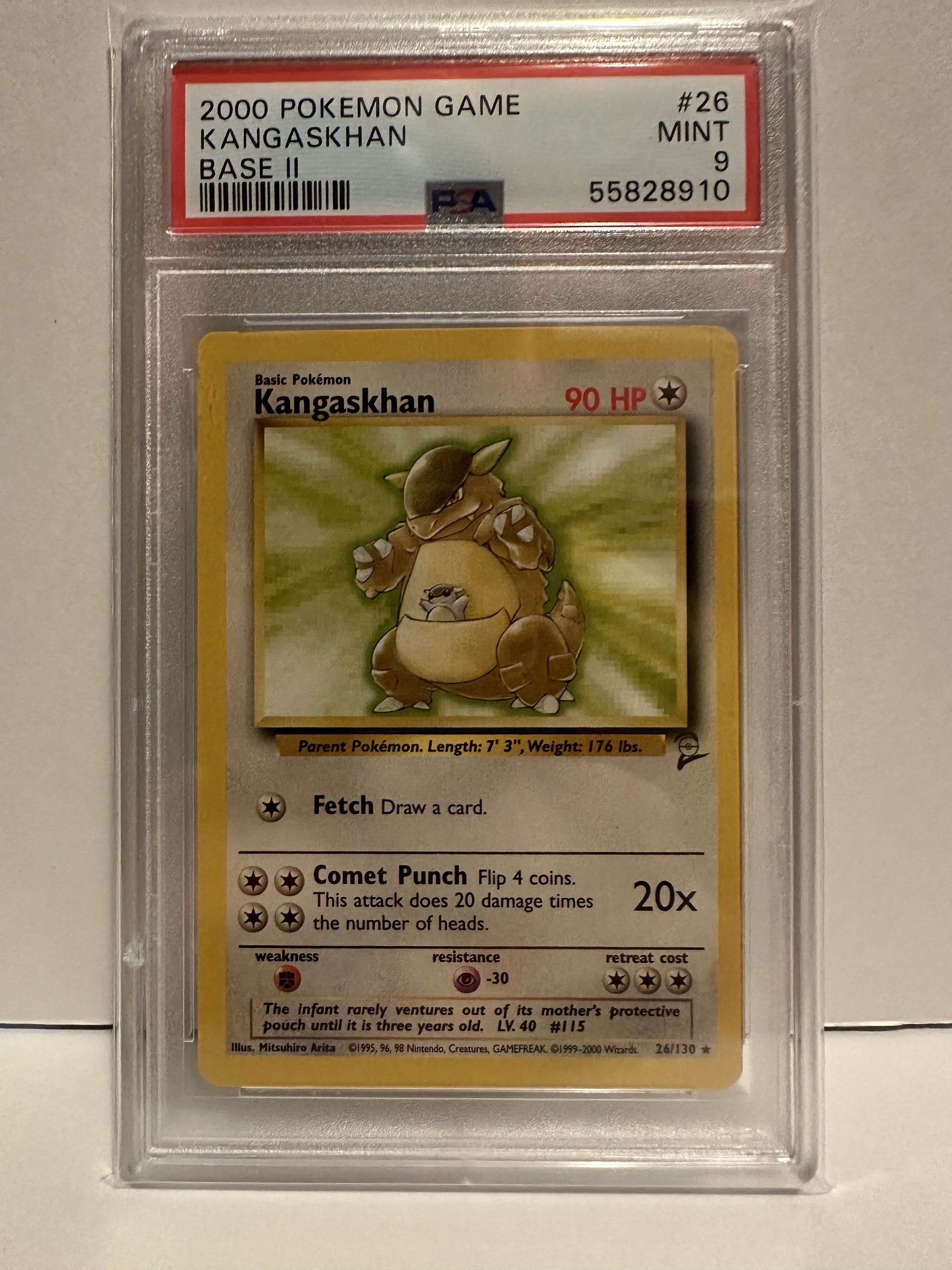 PSA 9 Kangaskhan Non Holo Rare (Graded Card) – Phurion