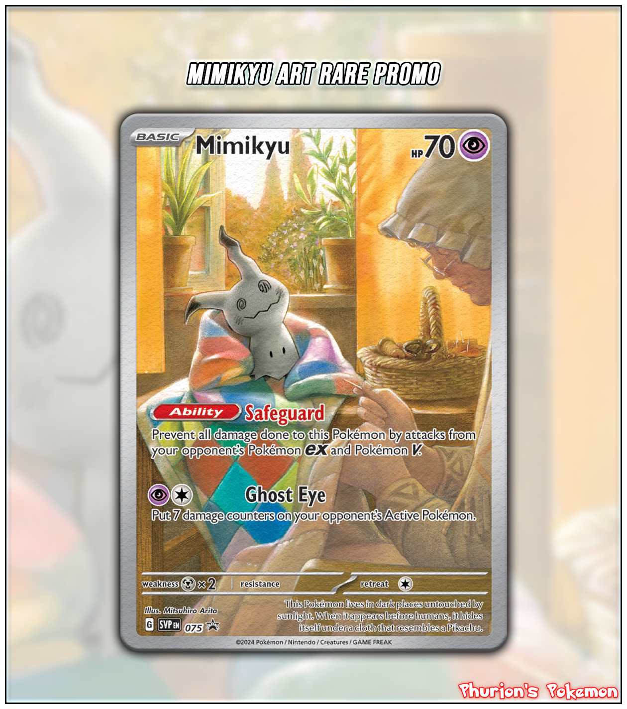 Mimikyu V 068 172 SEALED Pokemon Mimikyu SVP 075 Pladean Fates