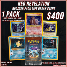 Load image into Gallery viewer, VINTAGE BREAK EVENT 1/3/2025 - ENGLISH NEO REVELATION UNLIMITED (Personal Break)
