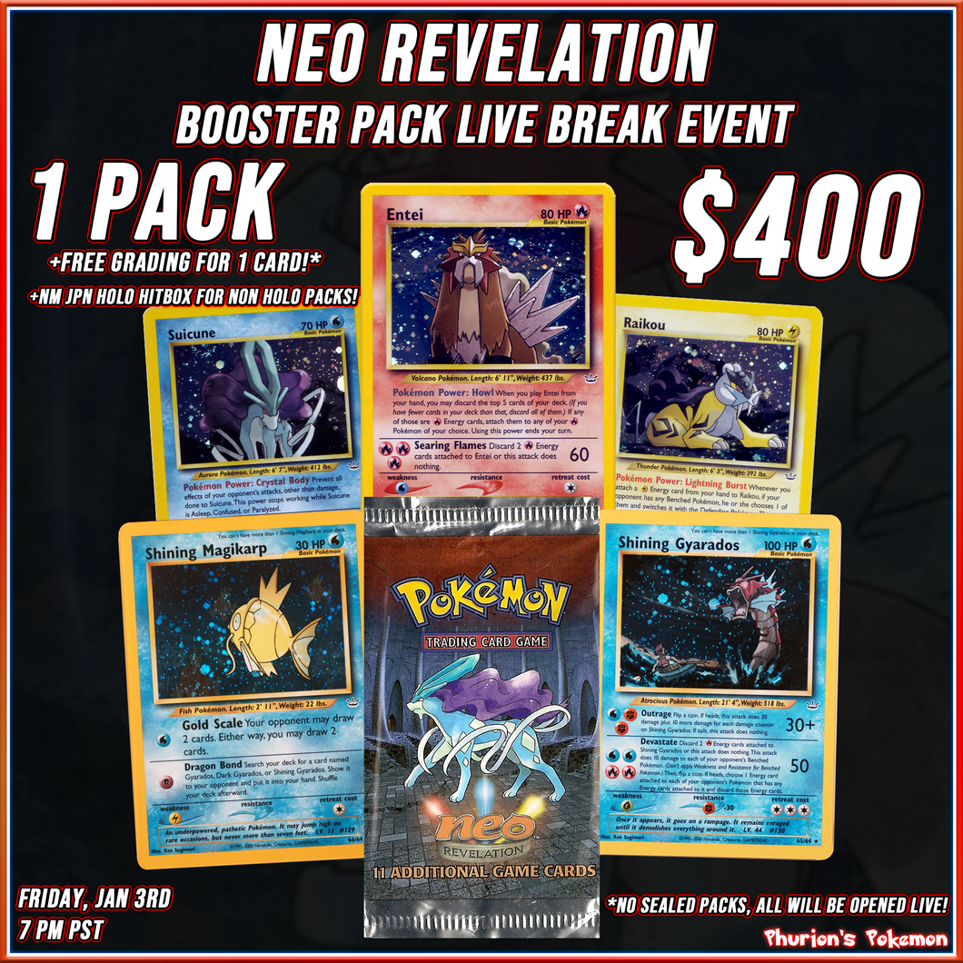 VINTAGE BREAK EVENT 1/3/2025 - ENGLISH NEO REVELATION UNLIMITED (Personal Break)