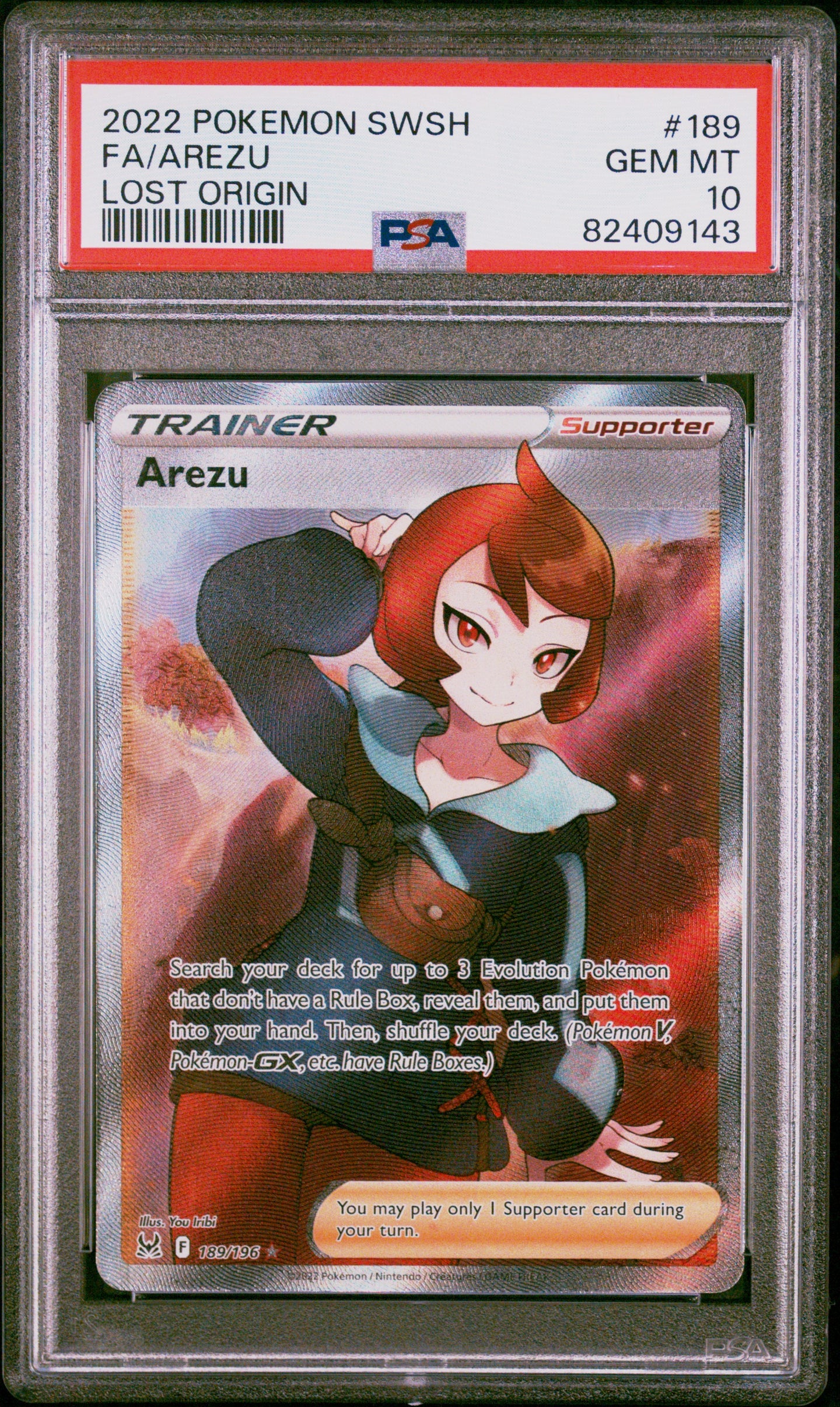 PSA 10 Arezu Full Art Trainer (Graded Card)