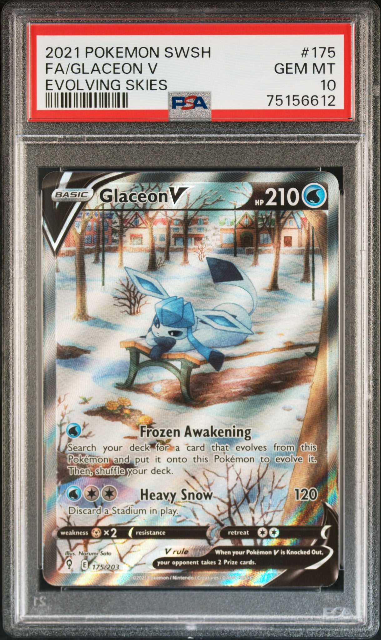 PSA 10 Glaceon V Alt Art (Graded Card) Phurion