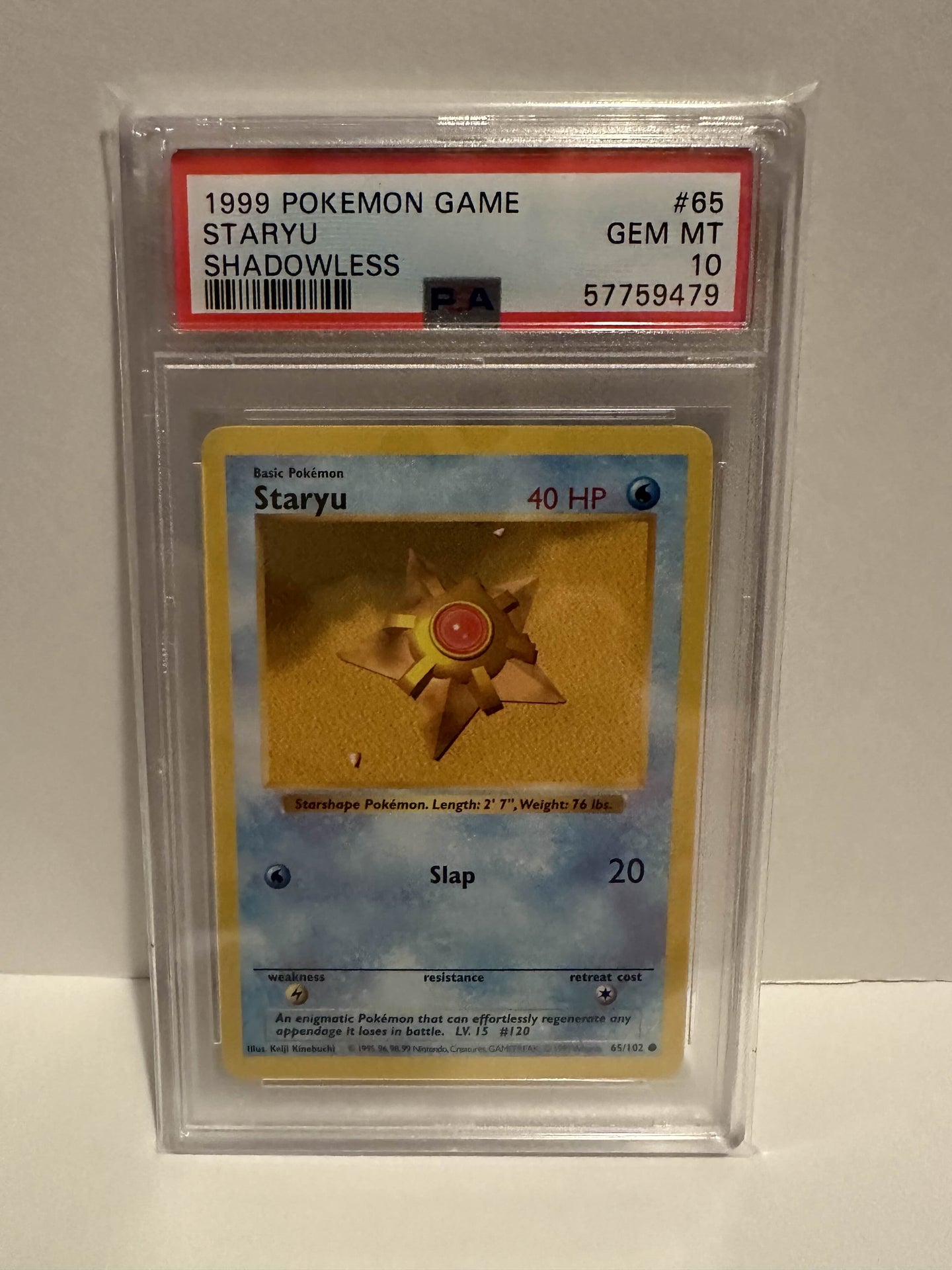 PSA 10 Staryu Shadowless (Graded Card)