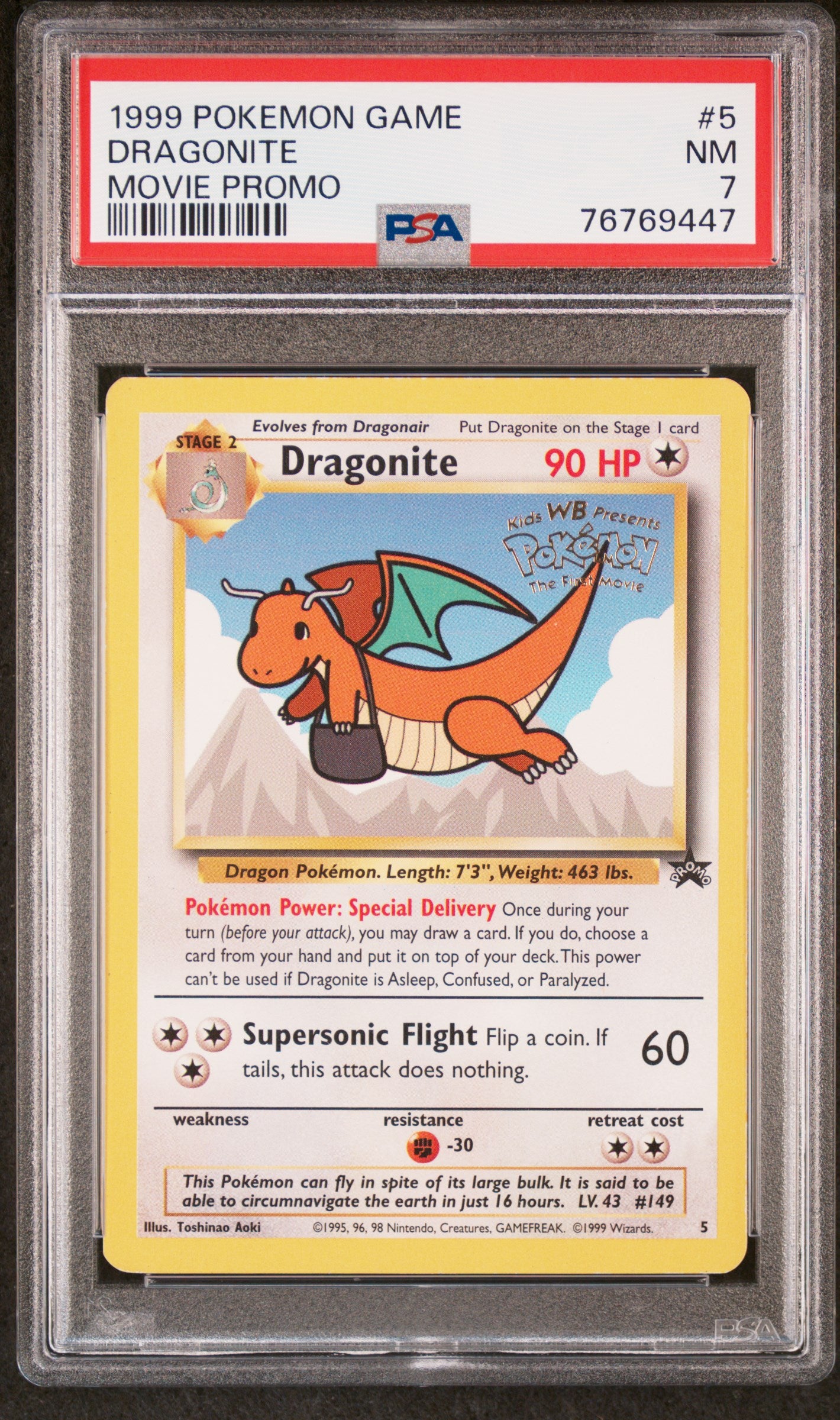 PSA 7 Dragonite Movie Promo (Graded Card)