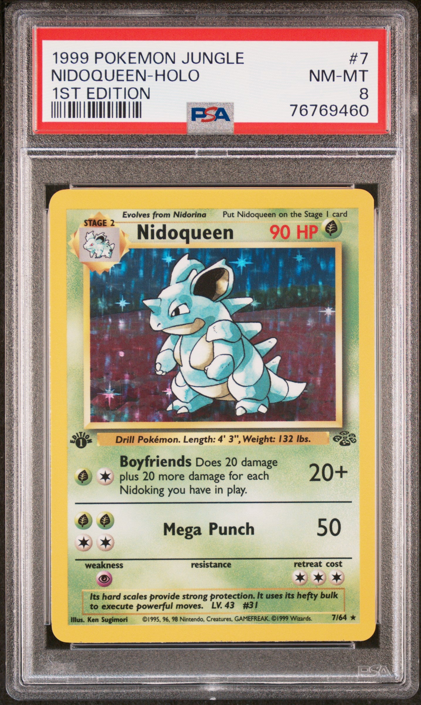 PSA 8 Nidoqueen 1st Edition Holo (Graded Card)