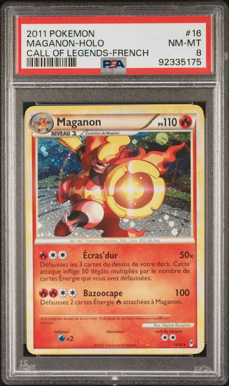 PSA 8 FRENCH Magmortar Holo (Graded Card)