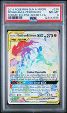 Load image into Gallery viewer, PSA 8 Reshiram &amp; Zekrom GX Rainbow Rare (Graded Card)
