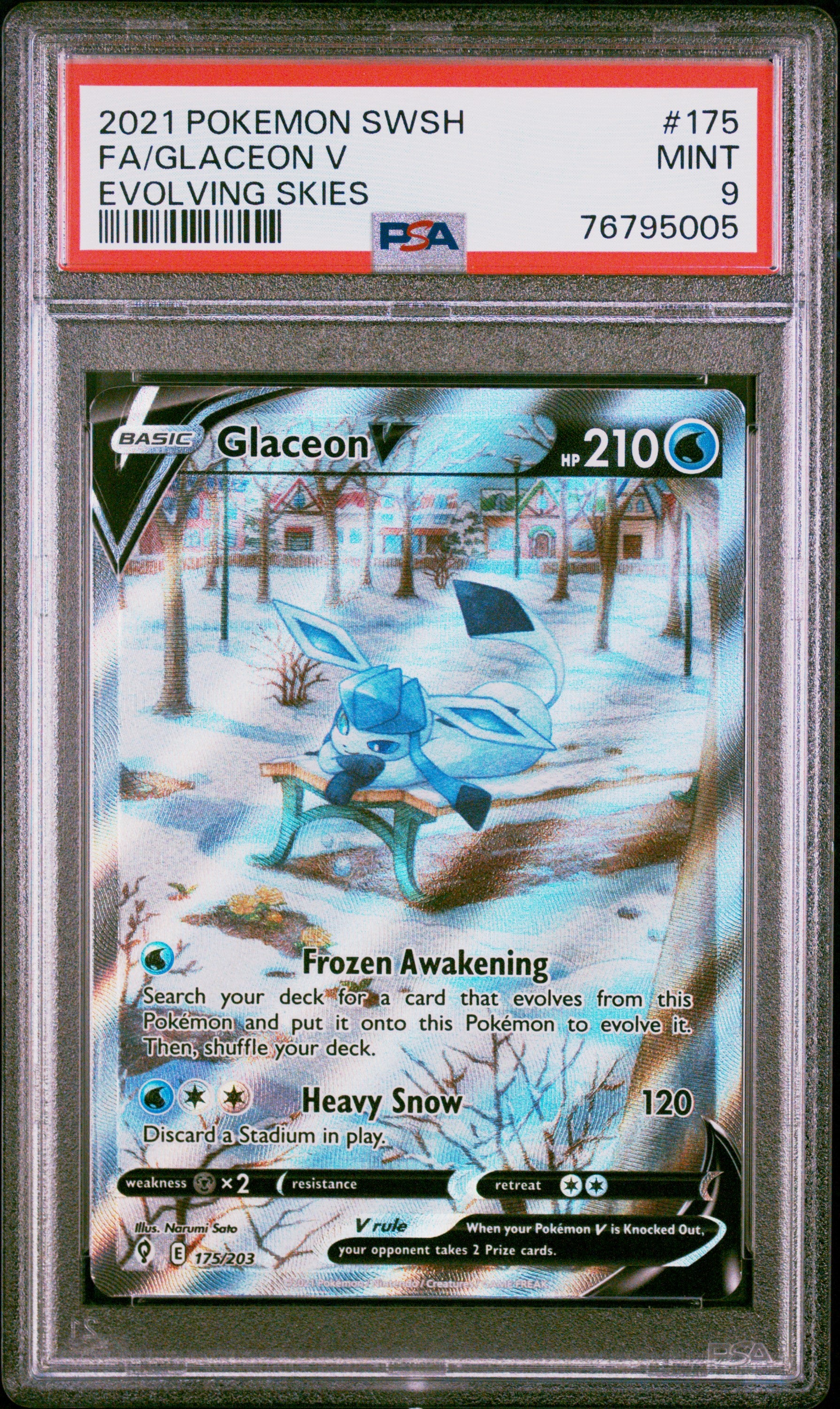 glaceon v pokemon card PSA 9 Glaceon V Alt Art (Graded Card) – Phurion