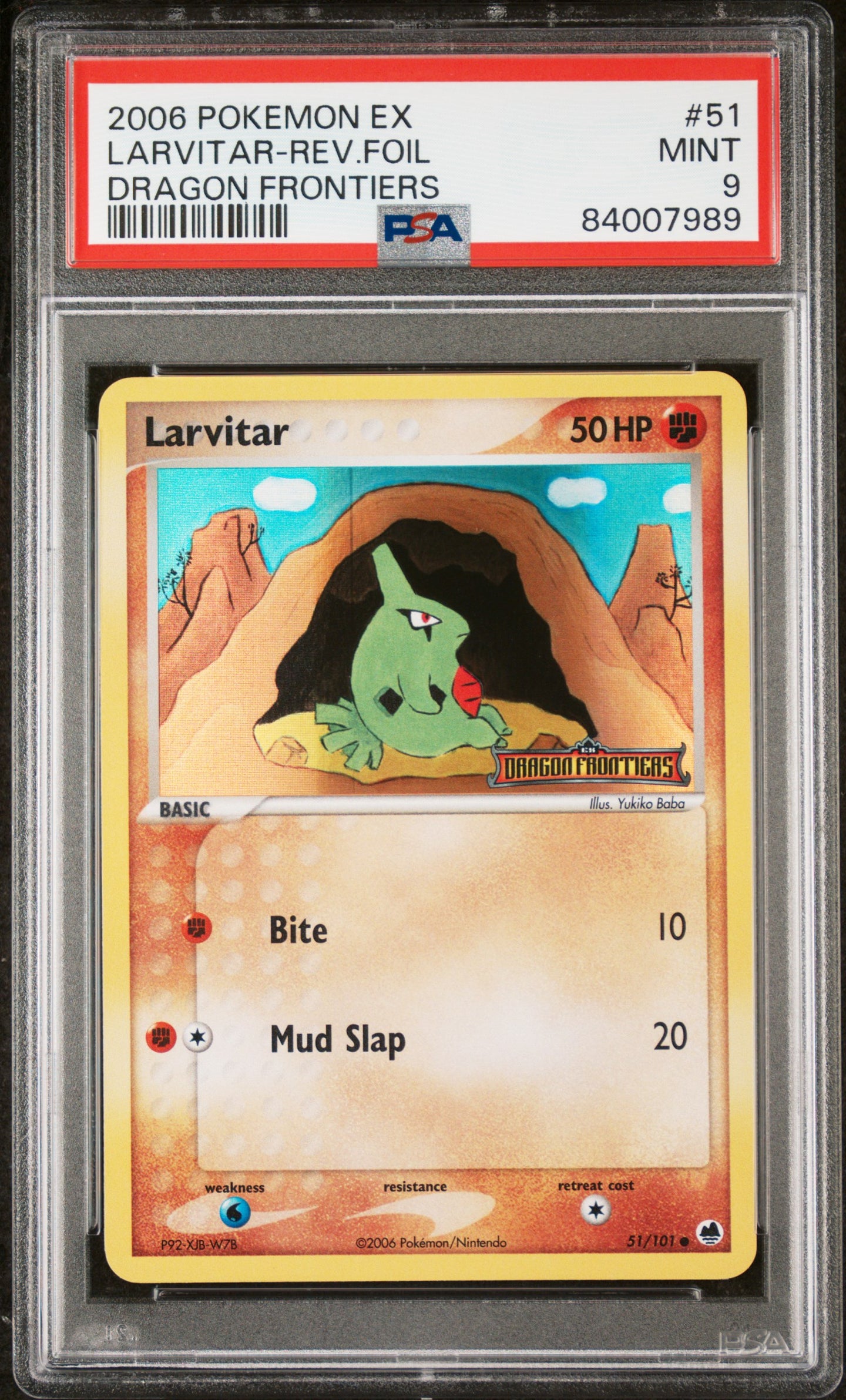 PSA 9 Larvitar Reverse Holo (Graded Card)