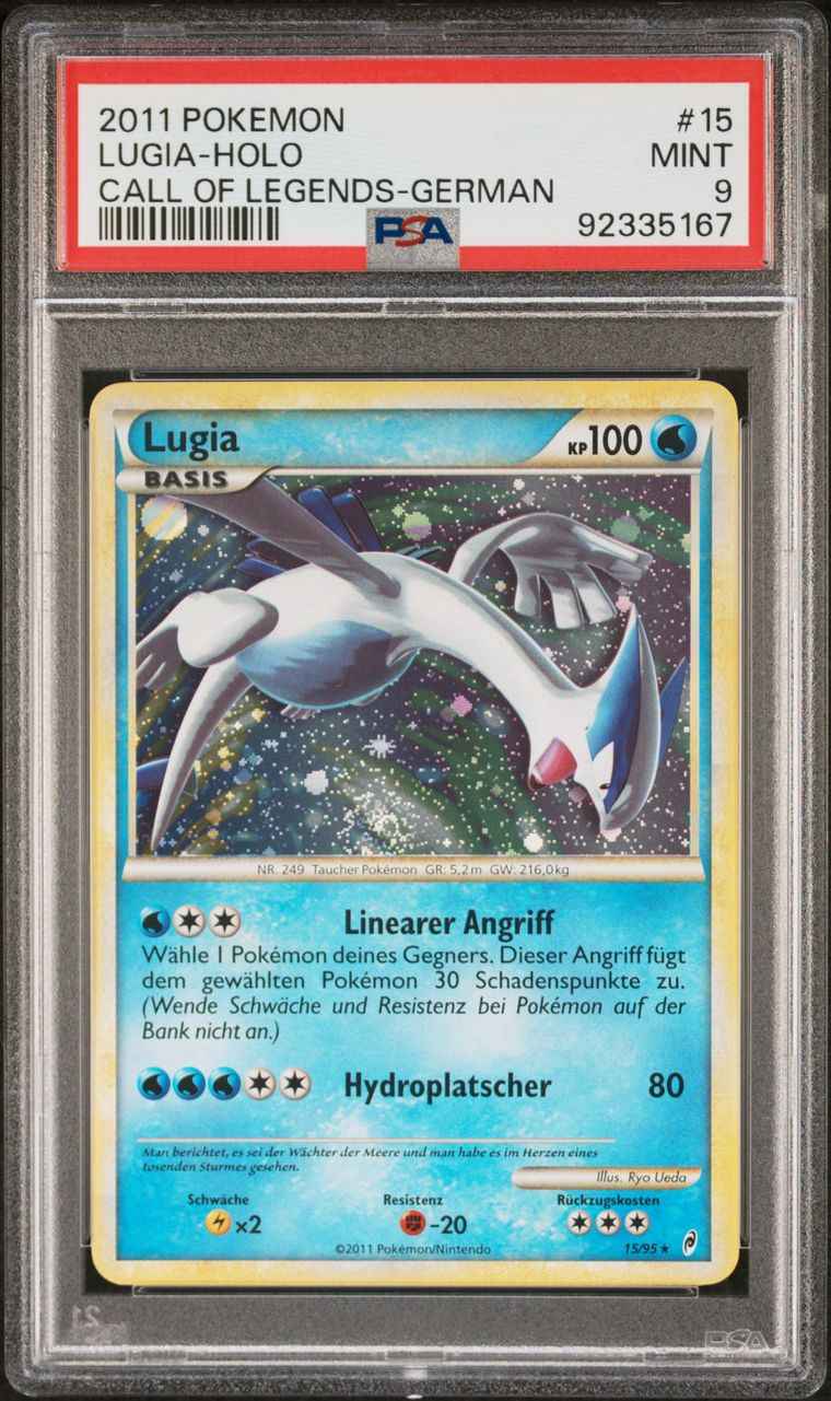 holographic lugia card PSA 9 GERMAN Lugia Holo (Graded Card) – Phurion