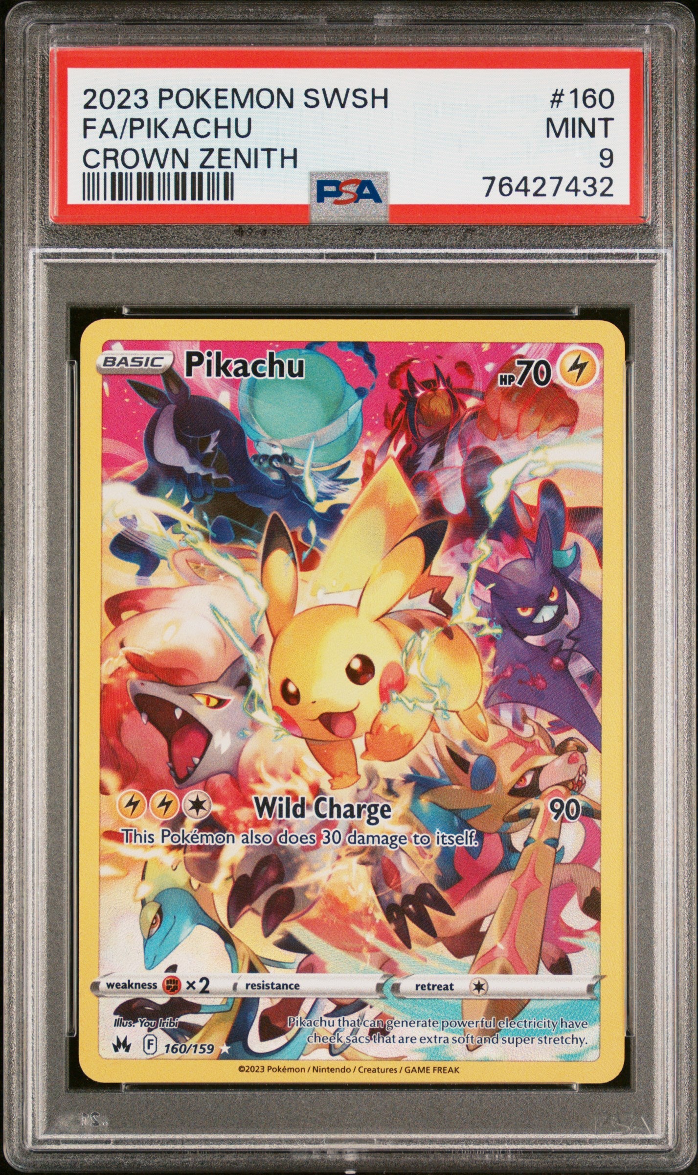 PSA 9 Pikachu Secret Rare (Graded Card)