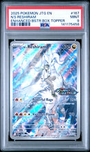 Load image into Gallery viewer, PSA 9 N's Reshiram Stamped Illustration Rare Promo (Graded Card)
