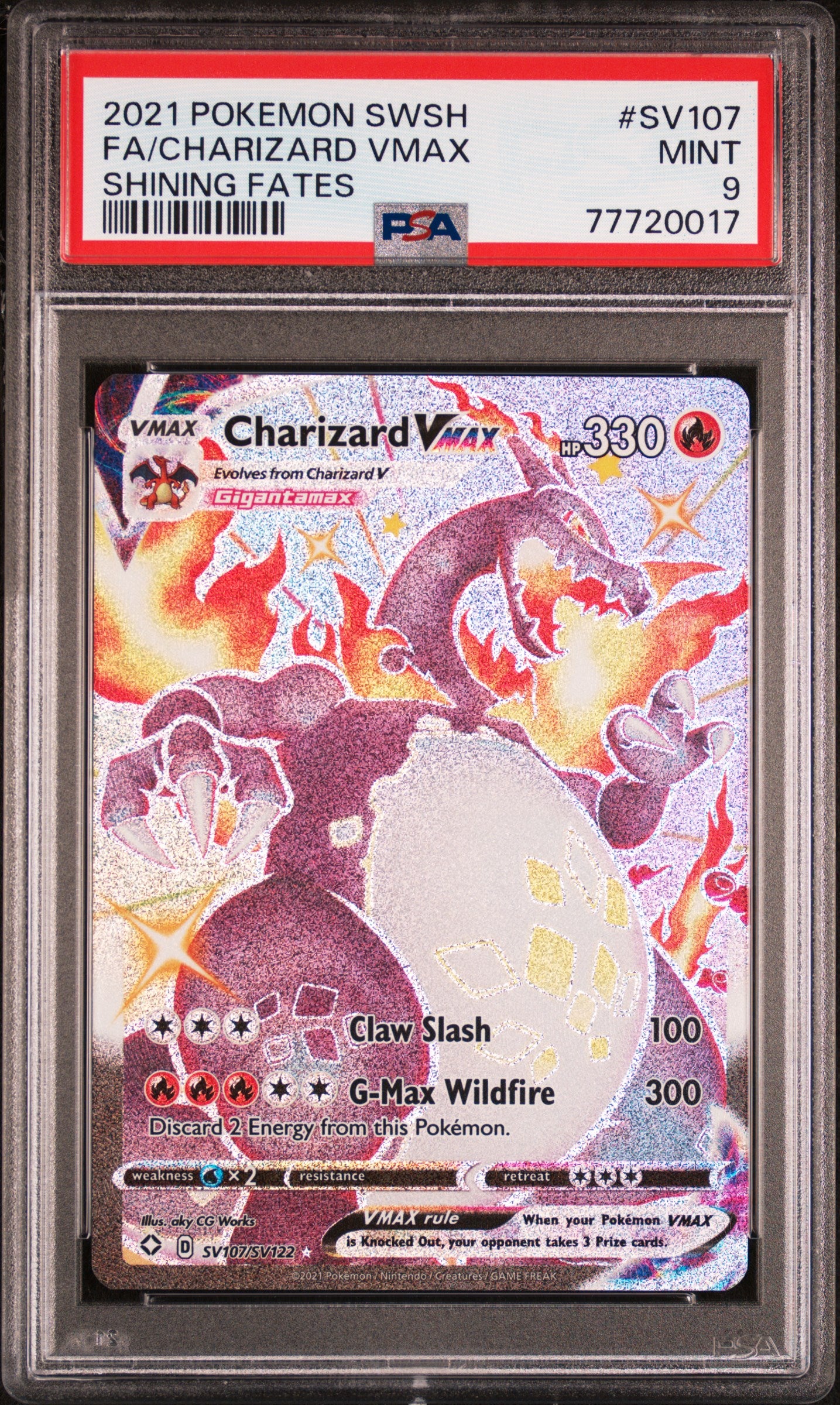 PSA 9 Charizard VMAX Shiny Full Art (Graded Card) Phurion PSA 9 Charizard VMAX Shiny Full Art (Graded Card) Phurion