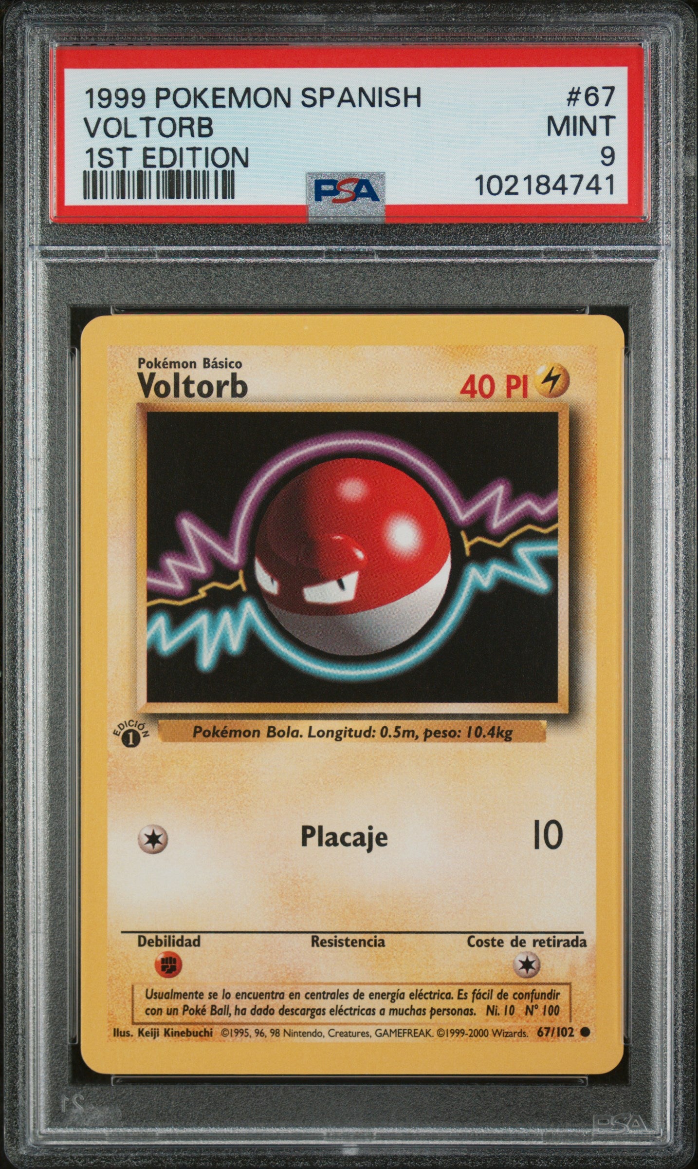 PSA 9 SPANISH Voltorb 1st Edition Base Set (Graded Card) – Phurion