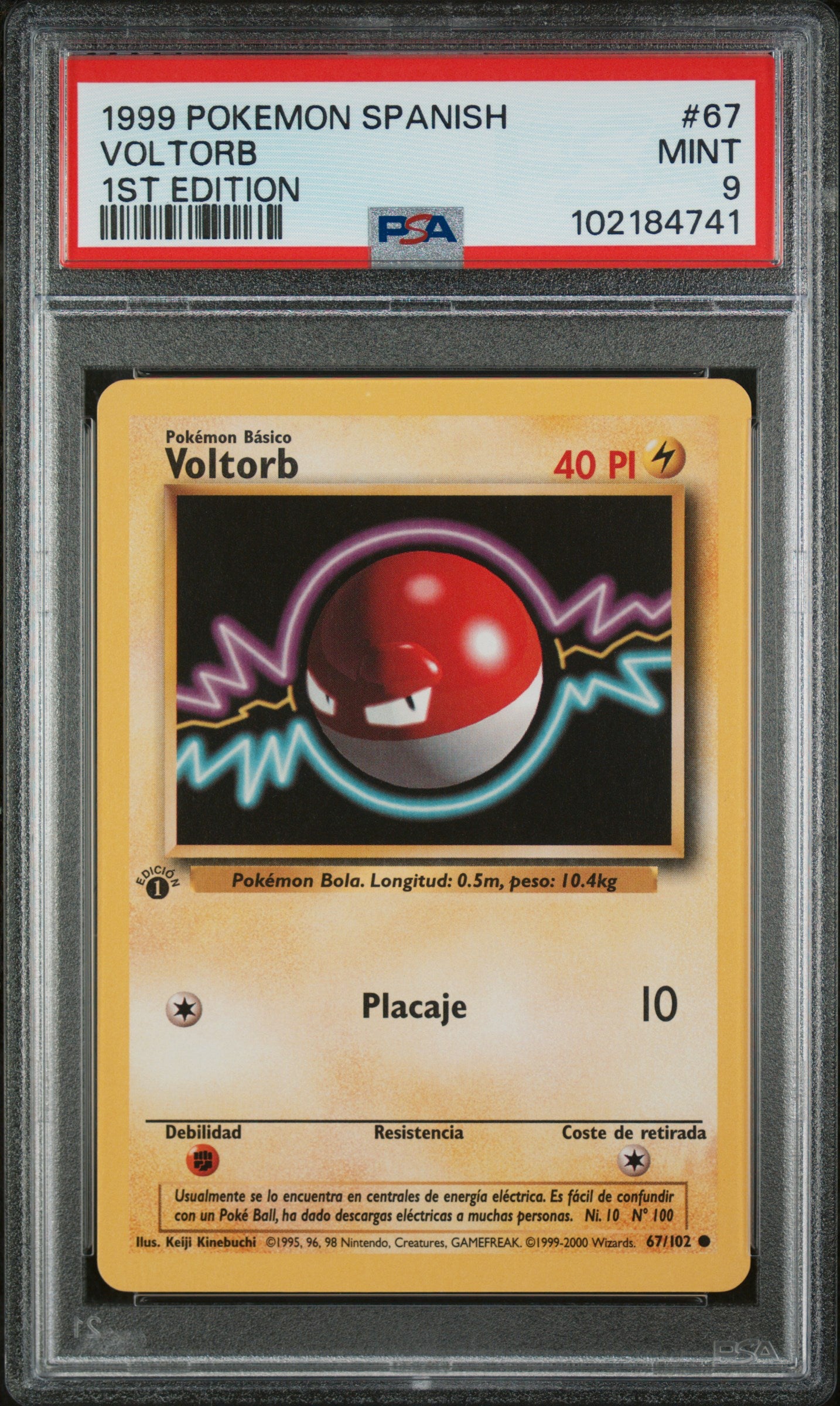 PSA 9 SPANISH Voltorb 1st Edition Base Set (Graded Card)