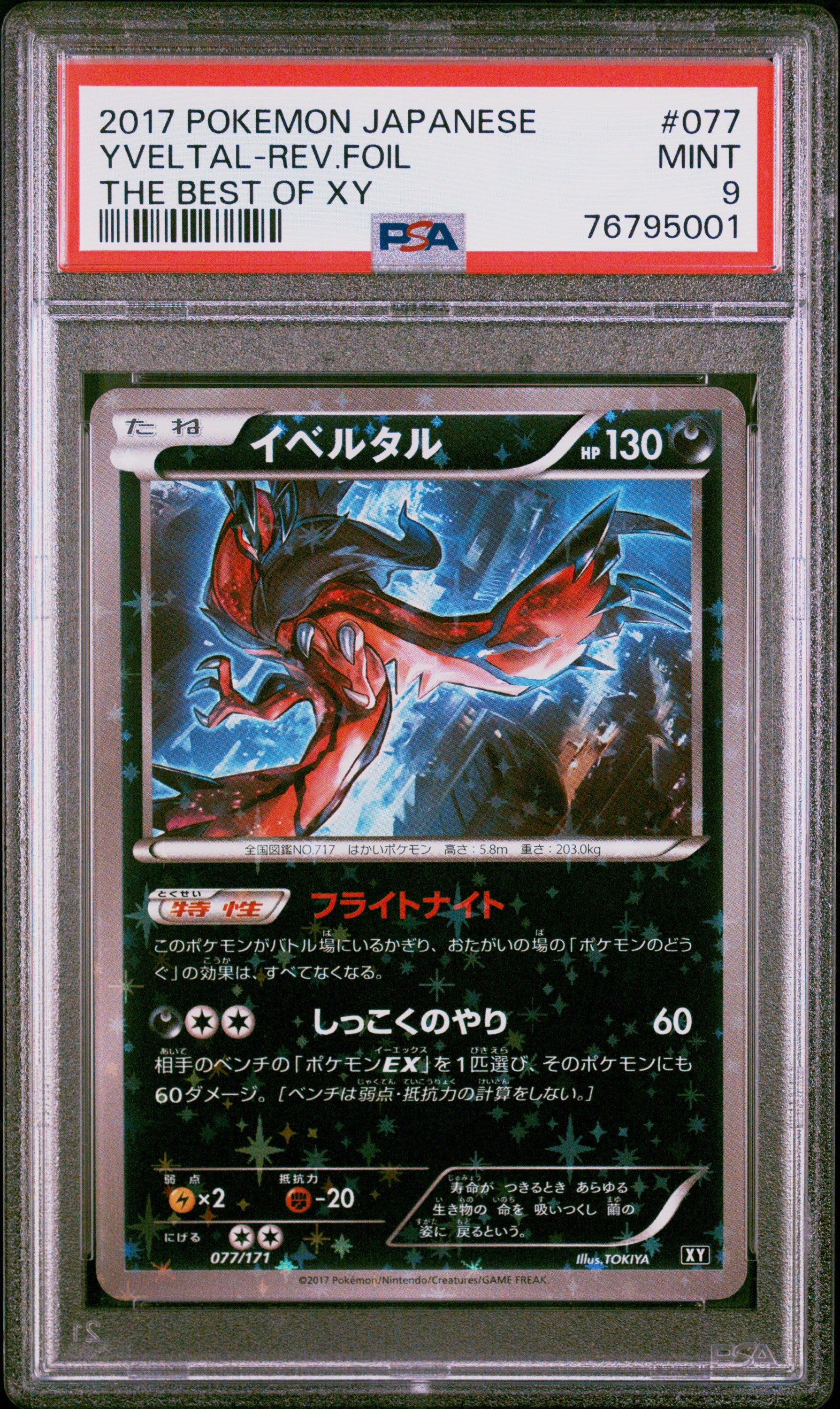PSA 9 Japanese Yveltal Reverse Sparkle Holo (Graded Card) Phurion PSA 9 Japanese Yveltal Reverse Sparkle Holo (Graded Card) Phurion