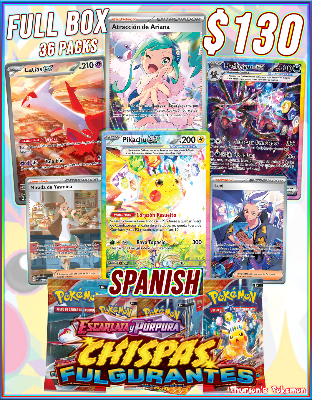 SPANISH FULL BOX Surging Sparks (36 Packs) (Personal Break)