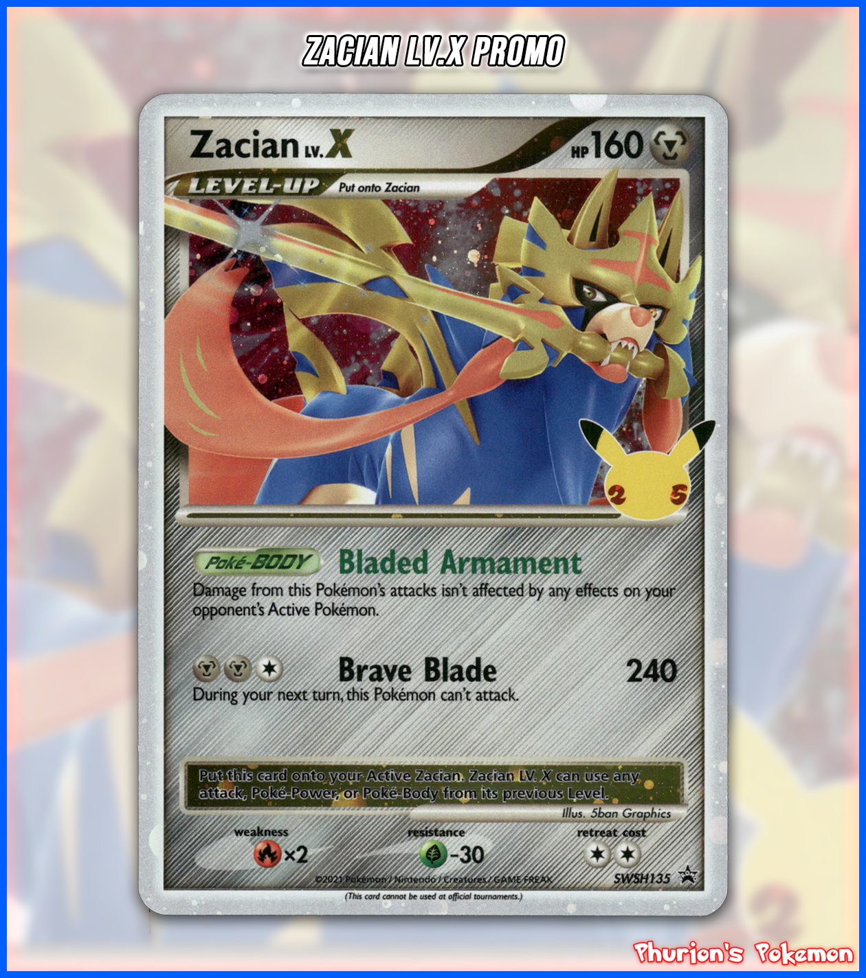 Zacian Lv. X Promo (Singles) (Promos)