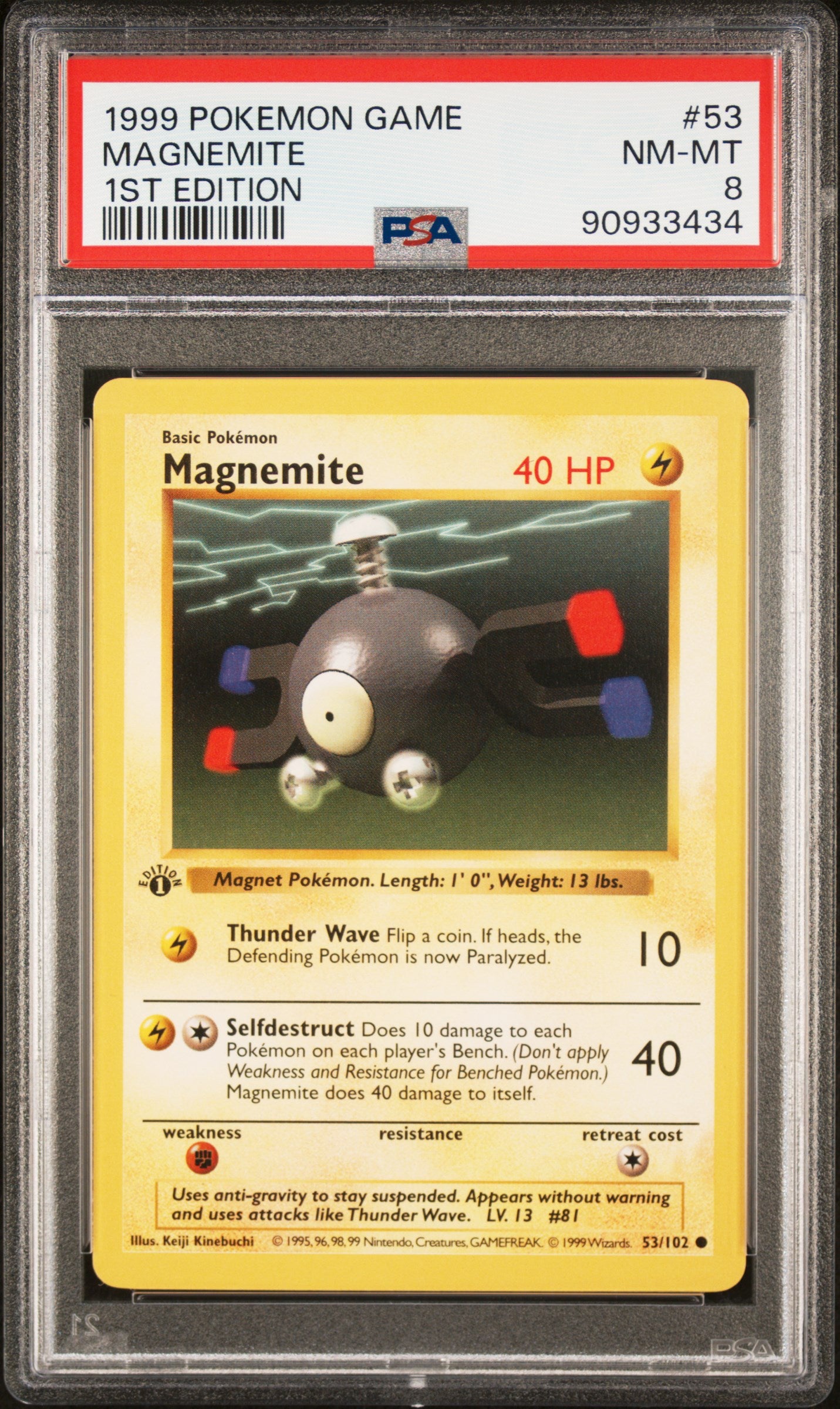 PSA 8 Magnemite 1st Edition Base Set (Graded Card)