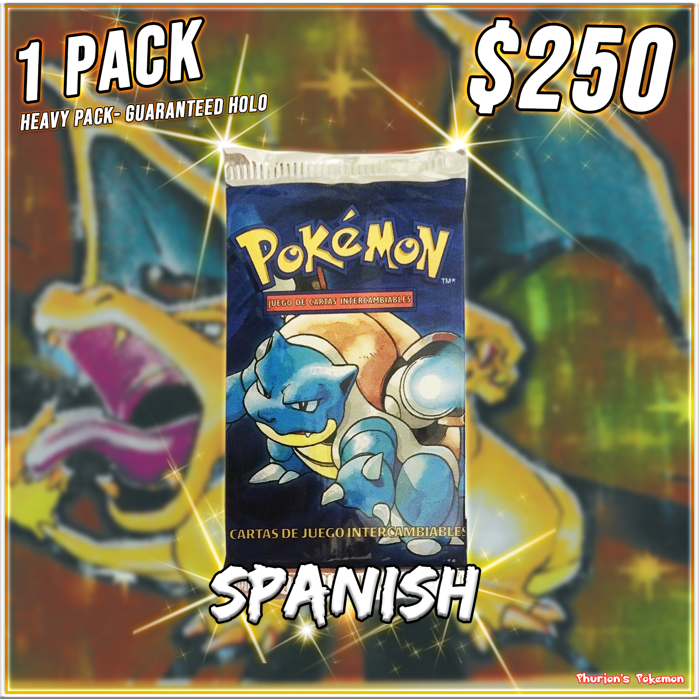 SPANISH Base Set Unlimited HEAVY Booster 1x Pack (Personal Break) – Phurion