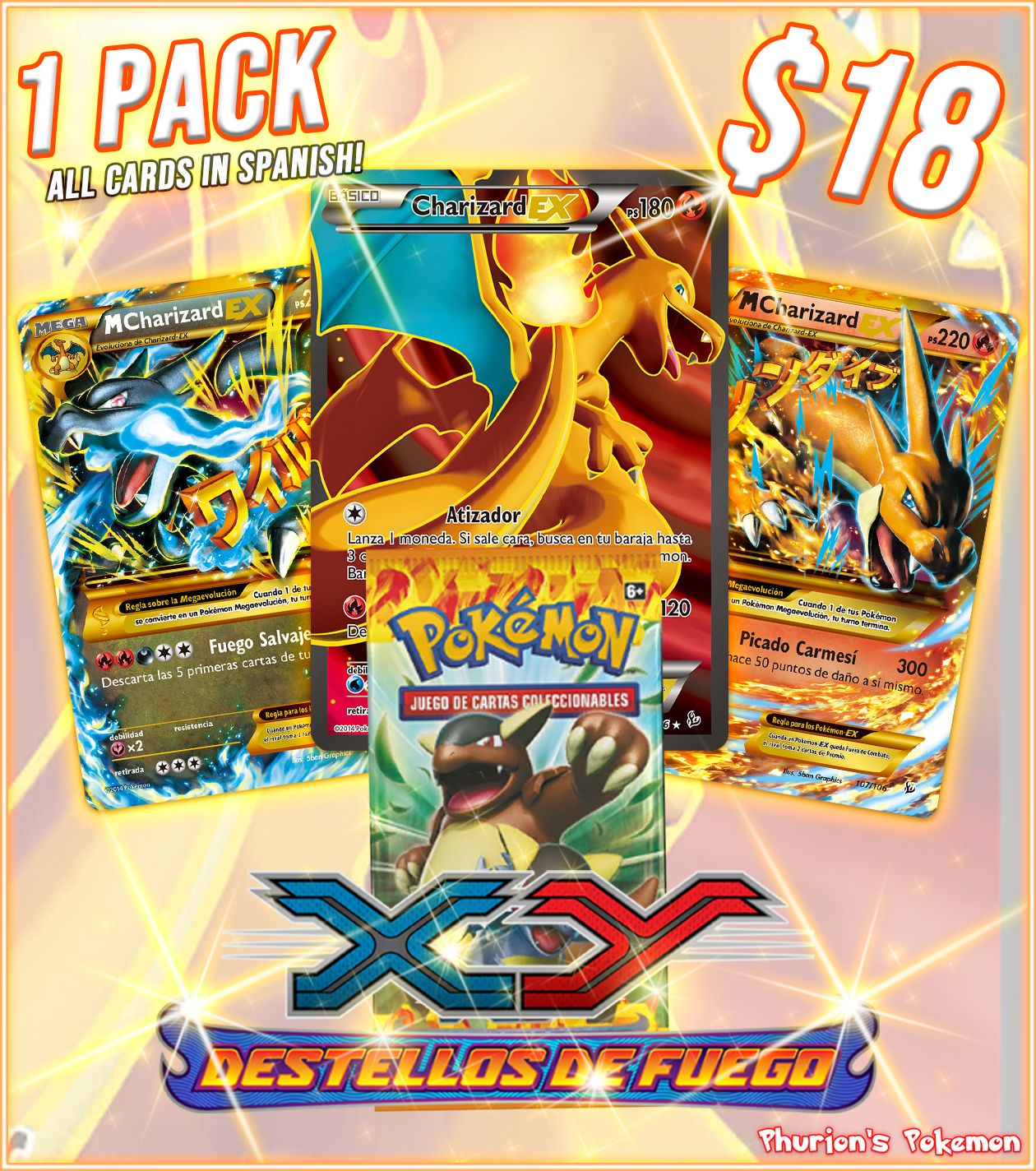 SPANISH XY Flashfire 1x Pack (Personal Break) Phurion SPANISH XY Flashfire 1x Pack (Personal Break) Phurion