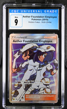 Load image into Gallery viewer, CGC 9 Aether Foundation Employee Full Art Trainer (Graded Card)
