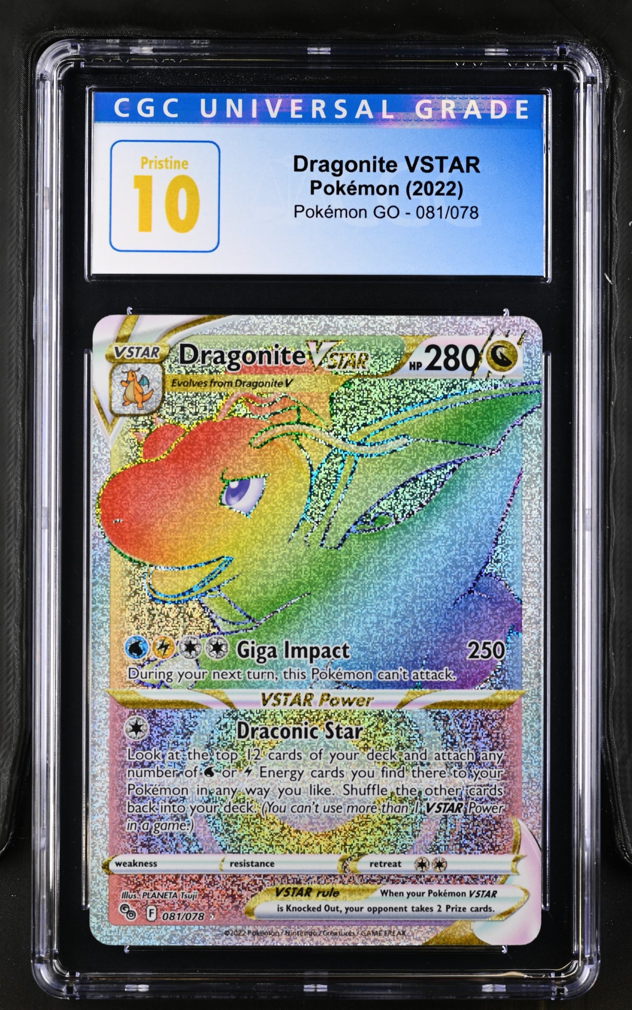 CGC 10 Dragonite VSTAR Rainbow (Graded Card) Phurion CGC 10 Dragonite VSTAR Rainbow (Graded Card) Phurion