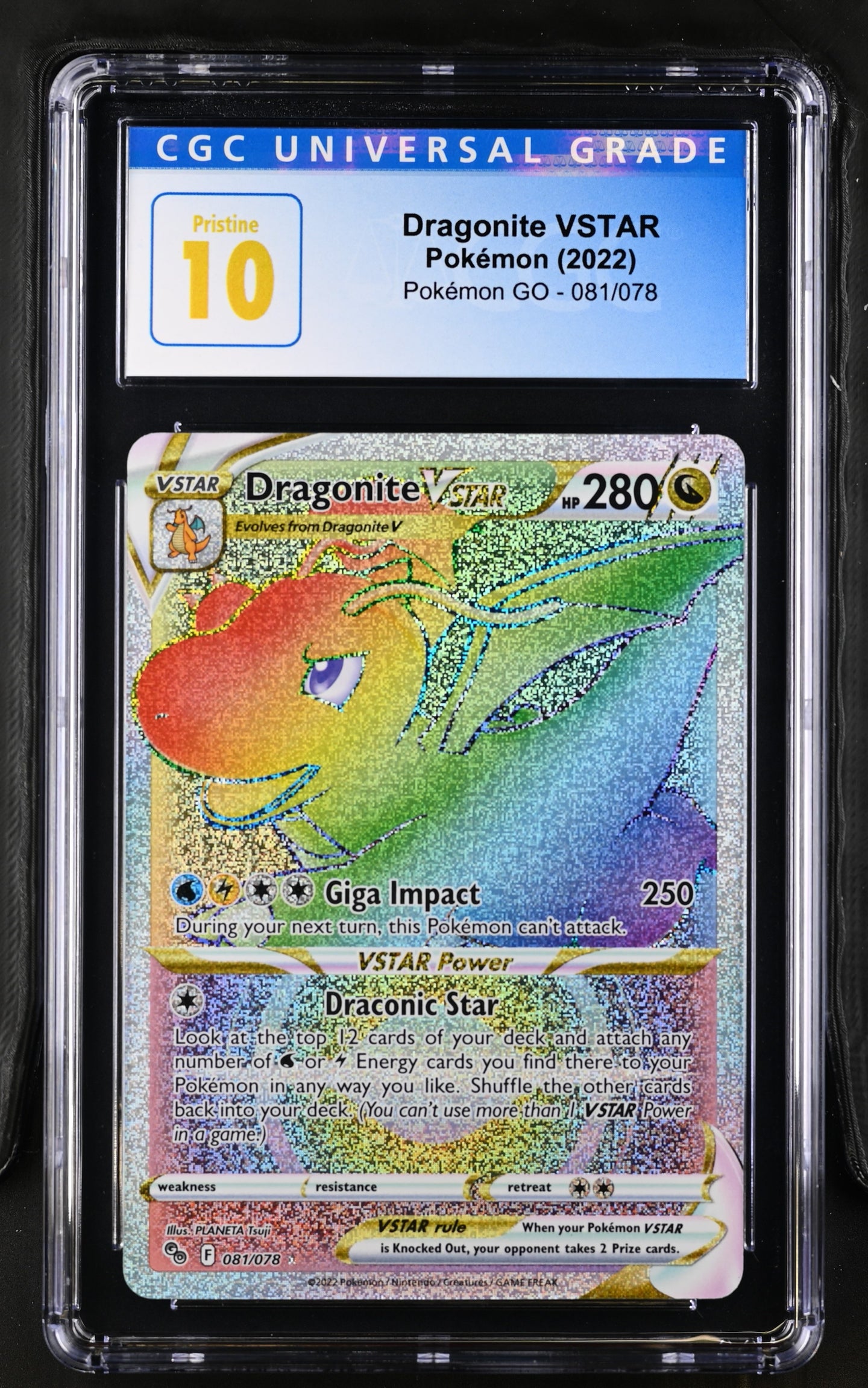 graded dragonite cards CGC 10 Dragonite VSTAR Rainbow (Graded Card)