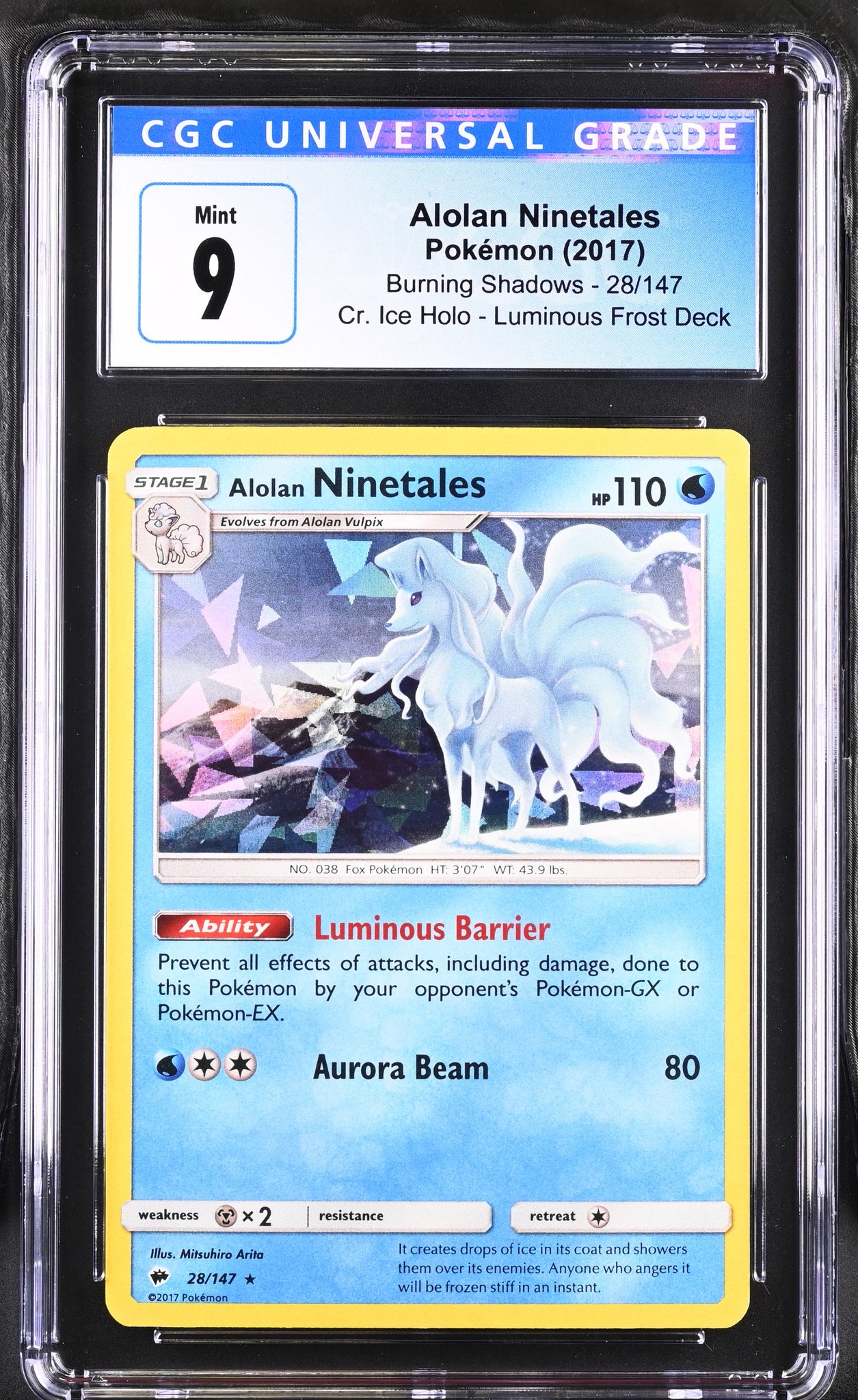 CGC 9 Alolan Ninetales Cracked Ice Holo (Graded Card) Phurion CGC 9 Alolan Ninetales Cracked Ice Holo (Graded Card) Phurion