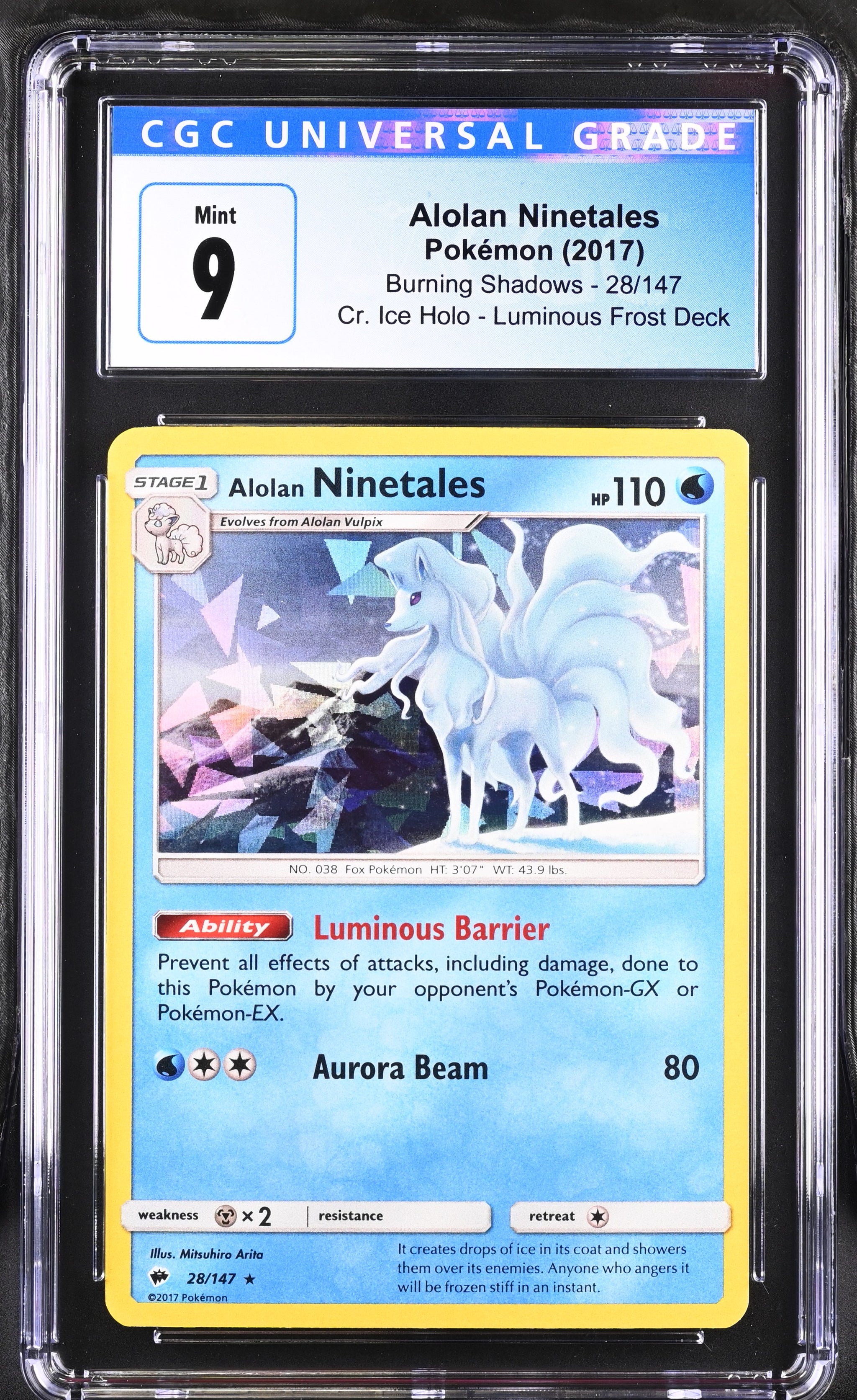 CGC 9 Alolan Ninetales Cracked Ice Holo (Graded Card) – Phurion