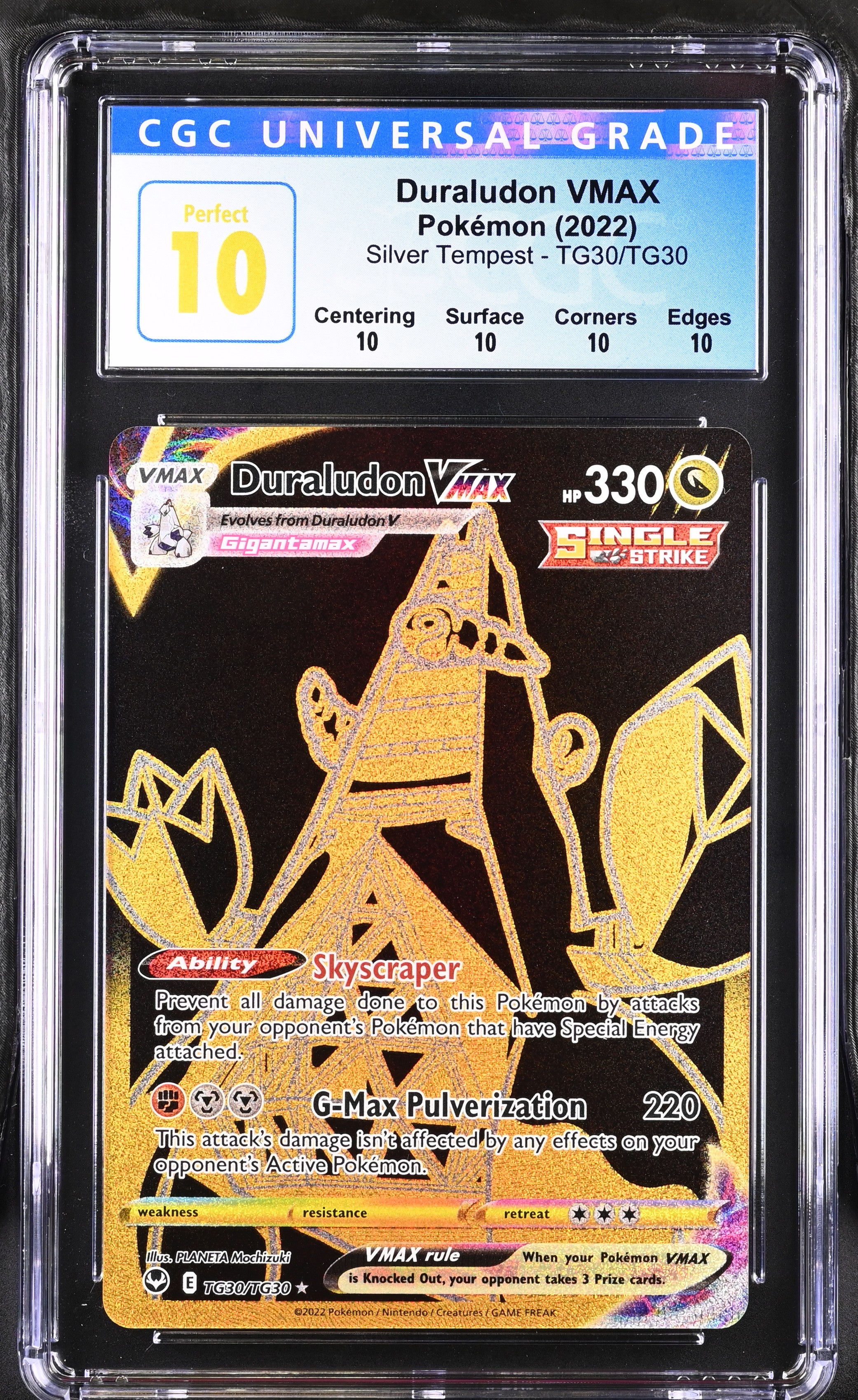 CGC PERFECT 10 English Duraludon VMAX Gold (Graded Card
