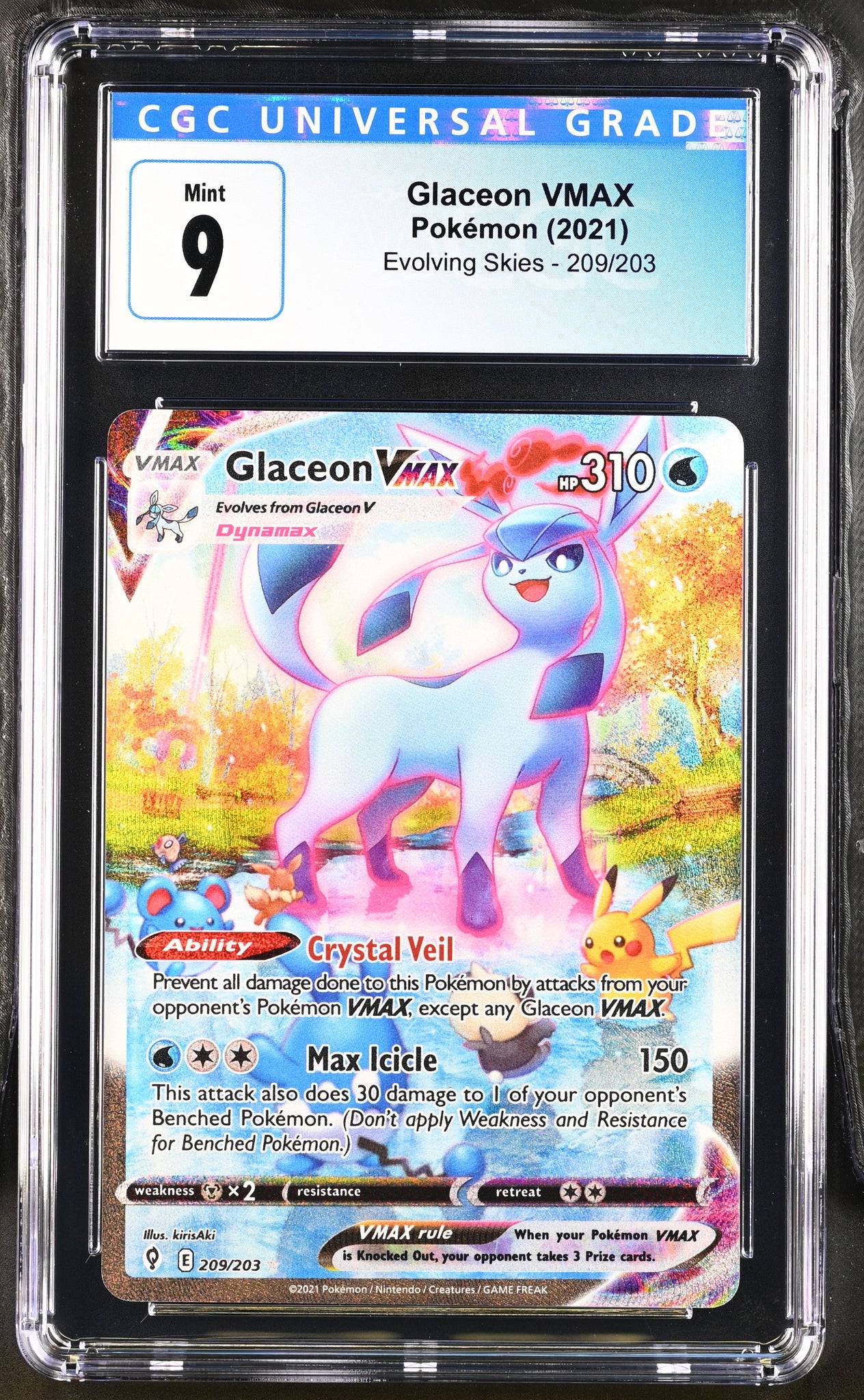 CGC 9 Glaceon VMAX Alt Art (Graded Card) Phurion CGC 9 Glaceon VMAX Alt Art (Graded Card) Phurion