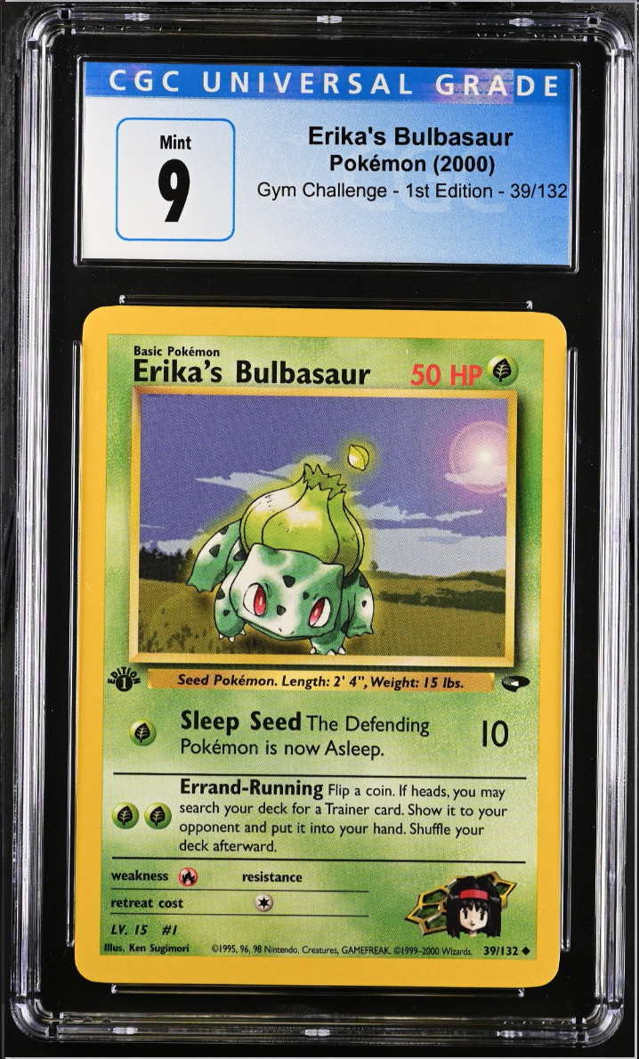 CGC 9 Erika's Bulbasaur 1st Edition (Graded Card)