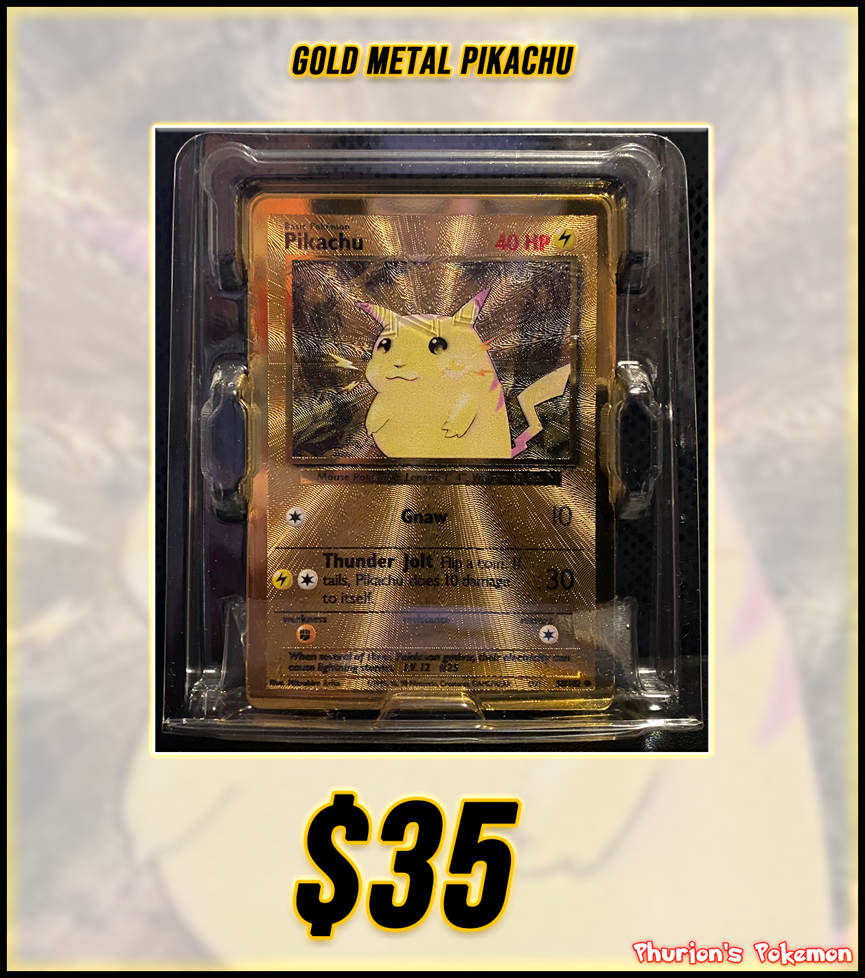 GOLD METAL PIKACHU (Singles) (Promos)